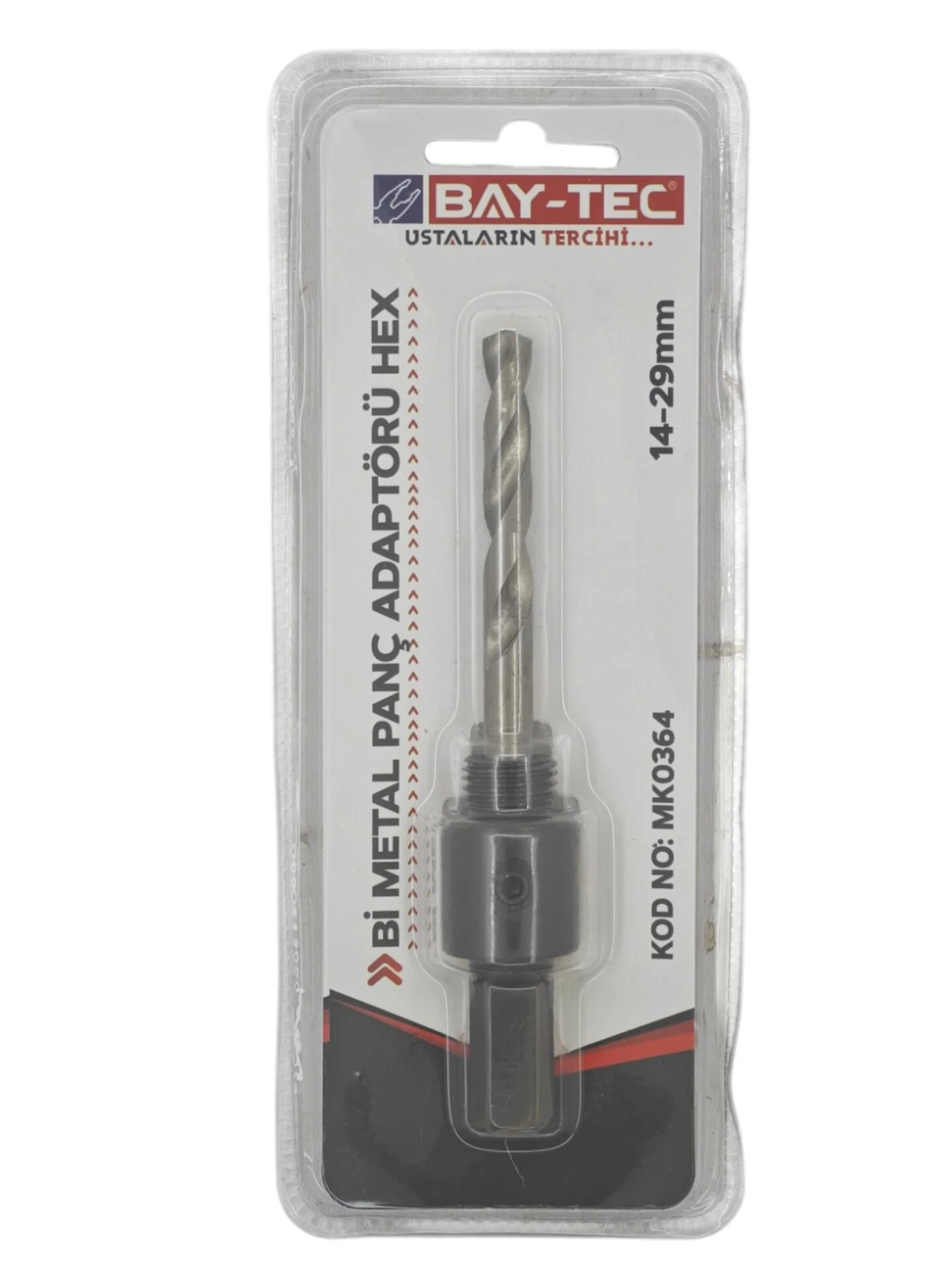 MK0364   Bay-Tec Bi Metal Panç Adaptörü 14-29mm - Hex