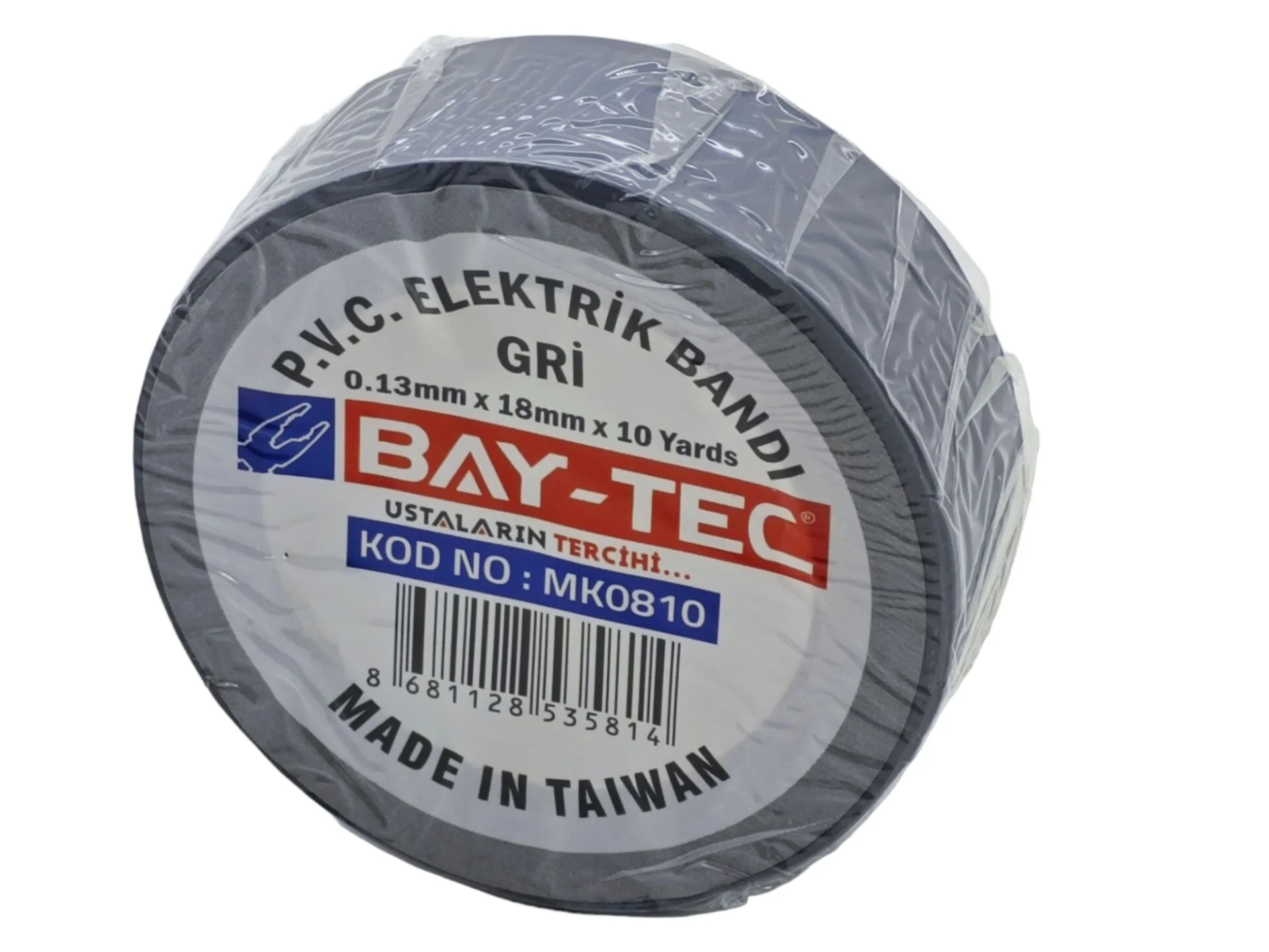 Mk0810 Bay-Tec Pvc Elektrik Bantı (Gri) Mk0810 Bay-Tec Pvc Elektrik Bantı (Gri)