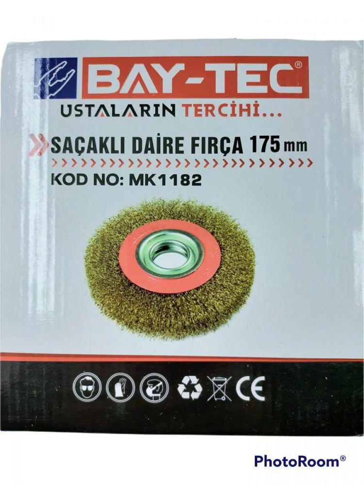 Mk1182   Bay-Tec Saçaklı Daire Fırça 175Mm
