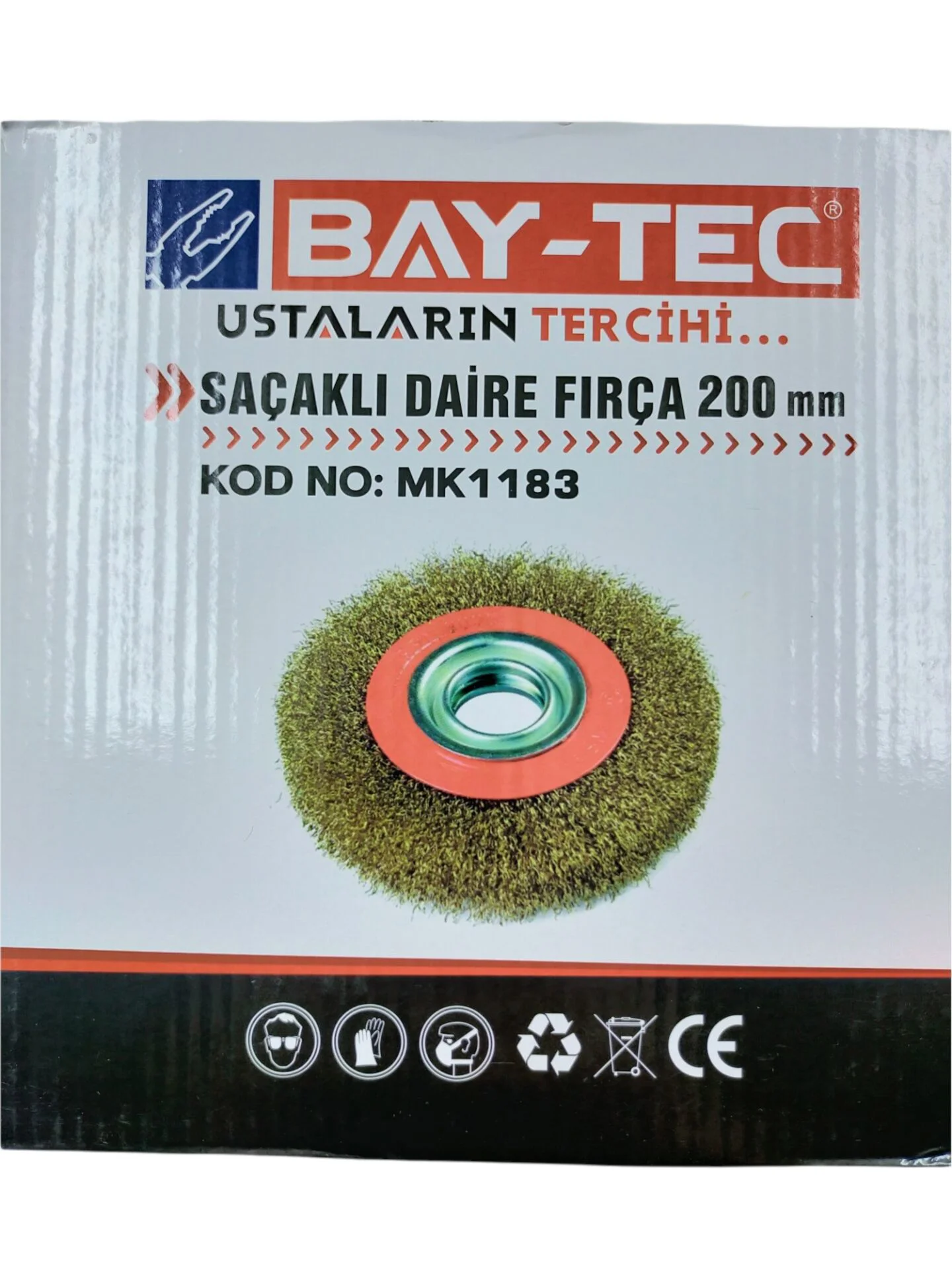 Mk1183   Bay-Tec Saçaklı Daire Fırça 200Mm