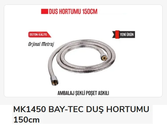 Mk1450   Bay-Tec Duş Hortumu 150Cm