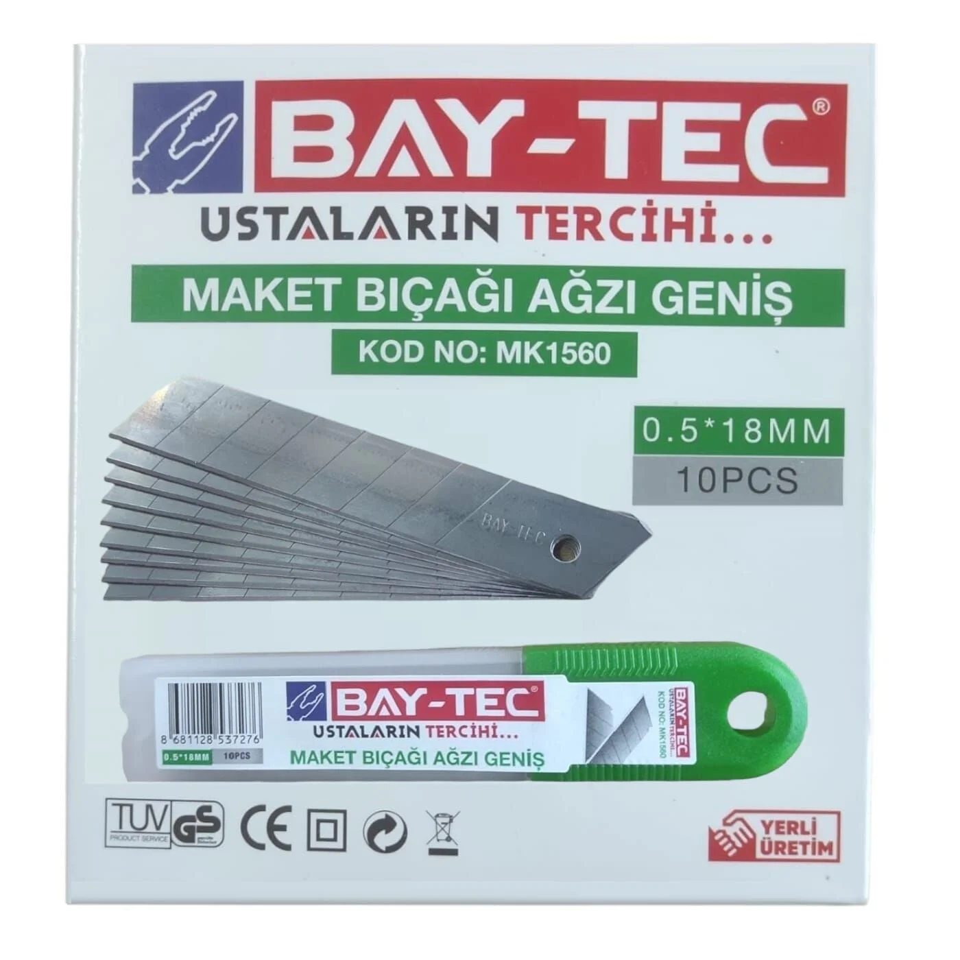 MK1560   Bay-Tec Maket Bıçağı Ağzı 0,5mm - Geniş