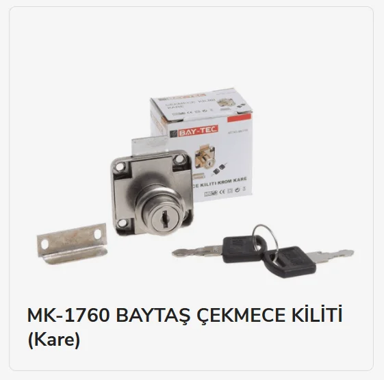 MK1760   Bay-Tec Çekmece Kiliti - Kare