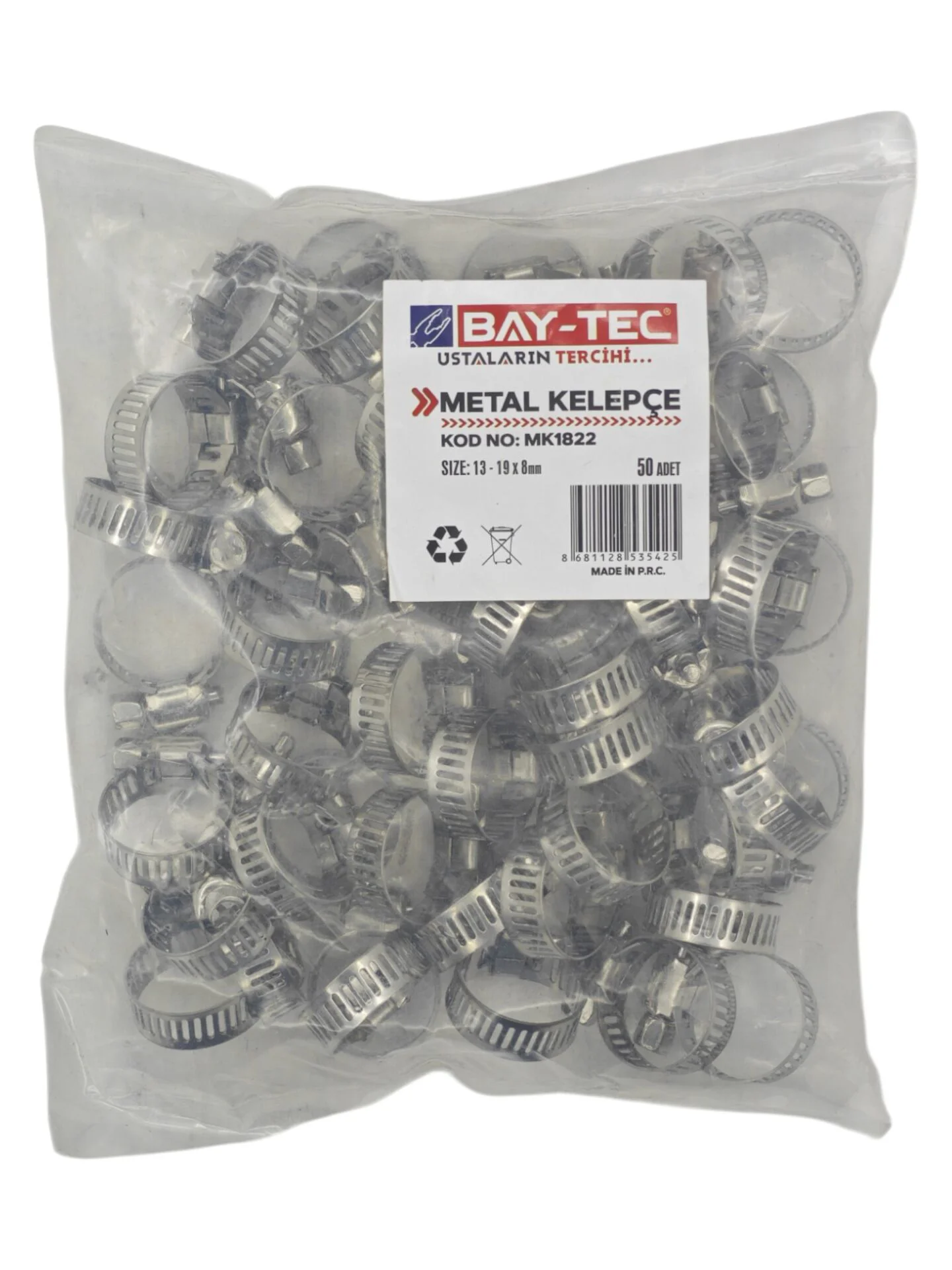 MK1822   Bay-Tec Metal Kelepçe 8mm 13-19 Fiyatı, Yorumları ve Özellikleri