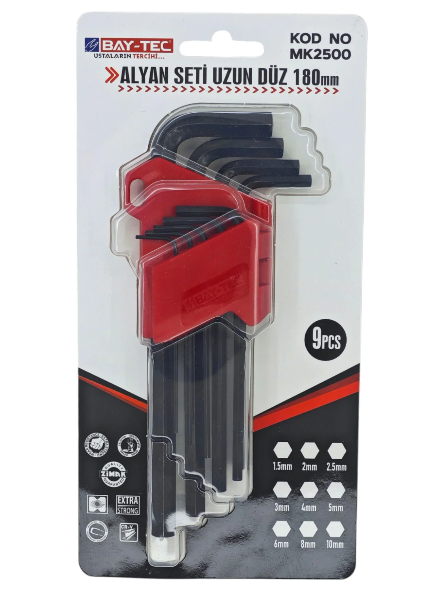 MK2500   Bay-Tec Düz Alyan Seti 180mm - Uzun Fiyatı, Yorumları ve Özellikleri