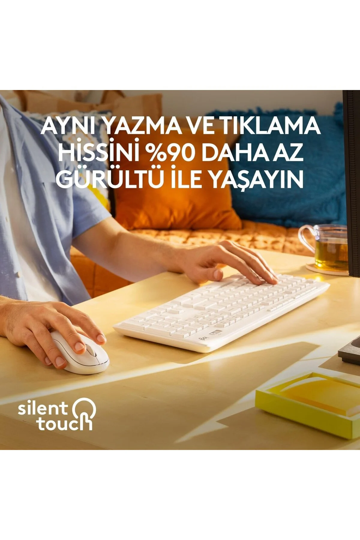 MK295 Sessiz Kablosuz Türkçe Klavye Mouse Seti Beyaz MK295 Sessiz Kablosuz Türkçe Klavye Mouse Seti Beyaz