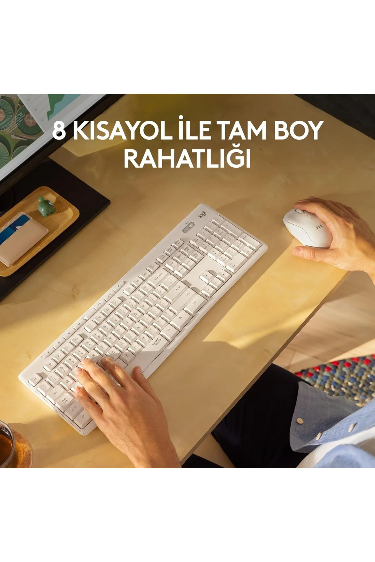 MK295 Sessiz Kablosuz Türkçe Klavye Mouse Seti Beyaz MK295 Sessiz Kablosuz Türkçe Klavye Mouse Seti Beyaz