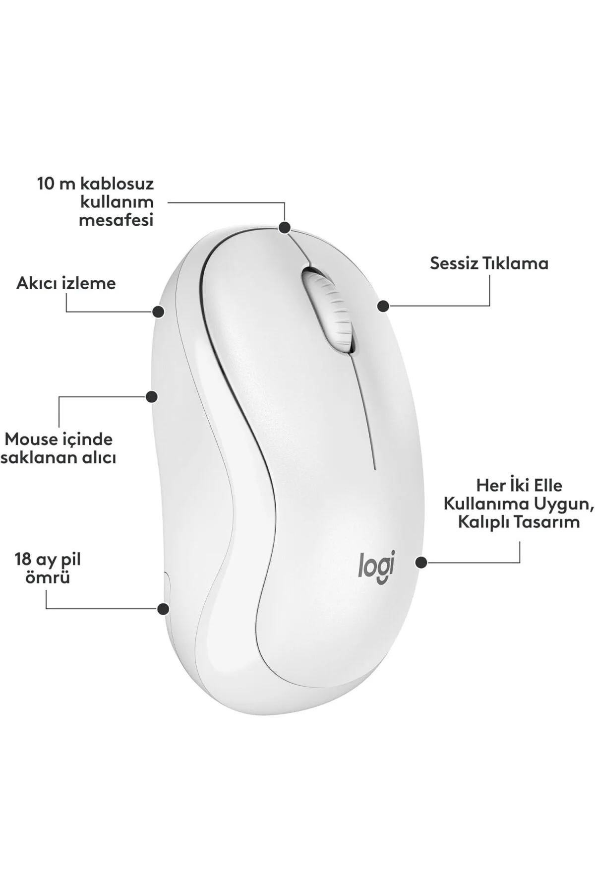 MK295 Sessiz Kablosuz Türkçe Klavye Mouse Seti Beyaz MK295 Sessiz Kablosuz Türkçe Klavye Mouse Seti Beyaz