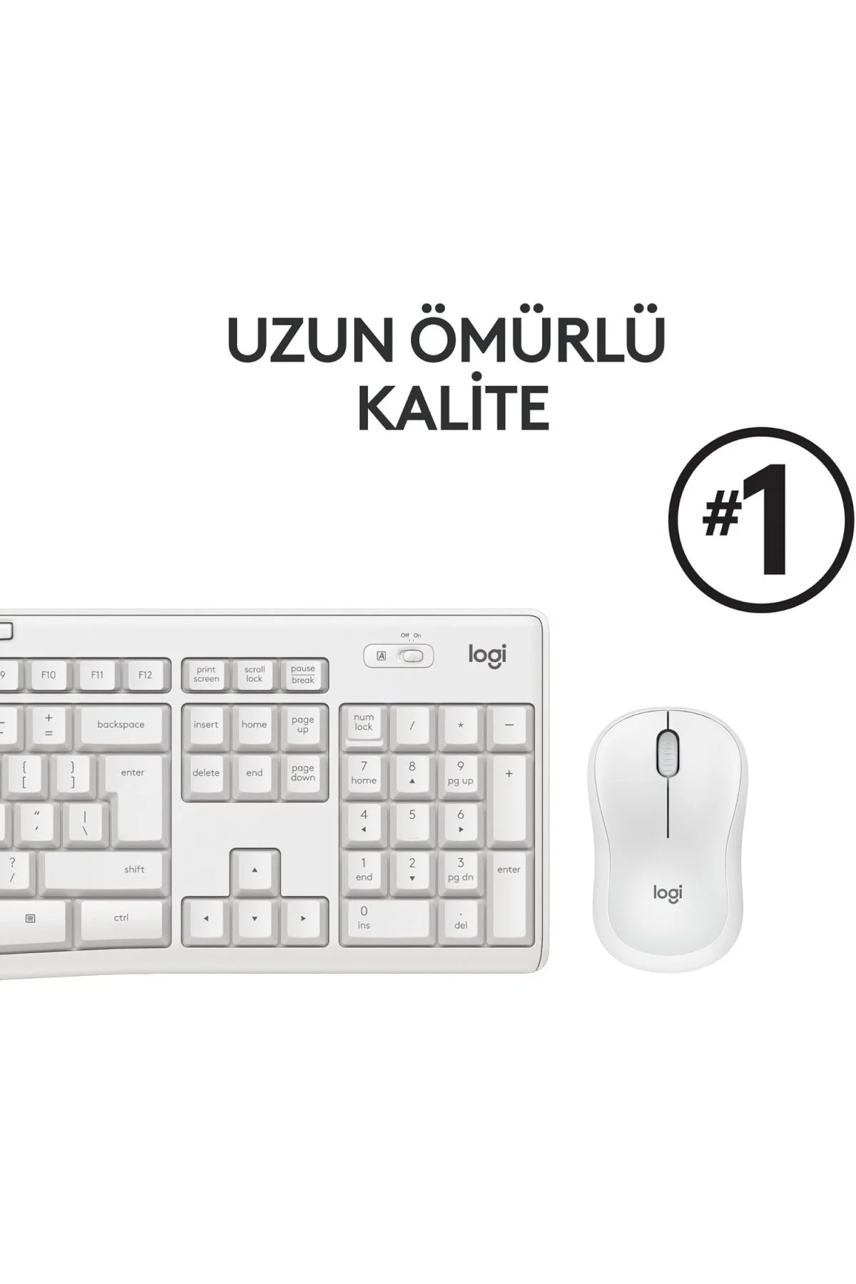 MK295 Sessiz Kablosuz Türkçe Klavye Mouse Seti Beyaz MK295 Sessiz Kablosuz Türkçe Klavye Mouse Seti Beyaz