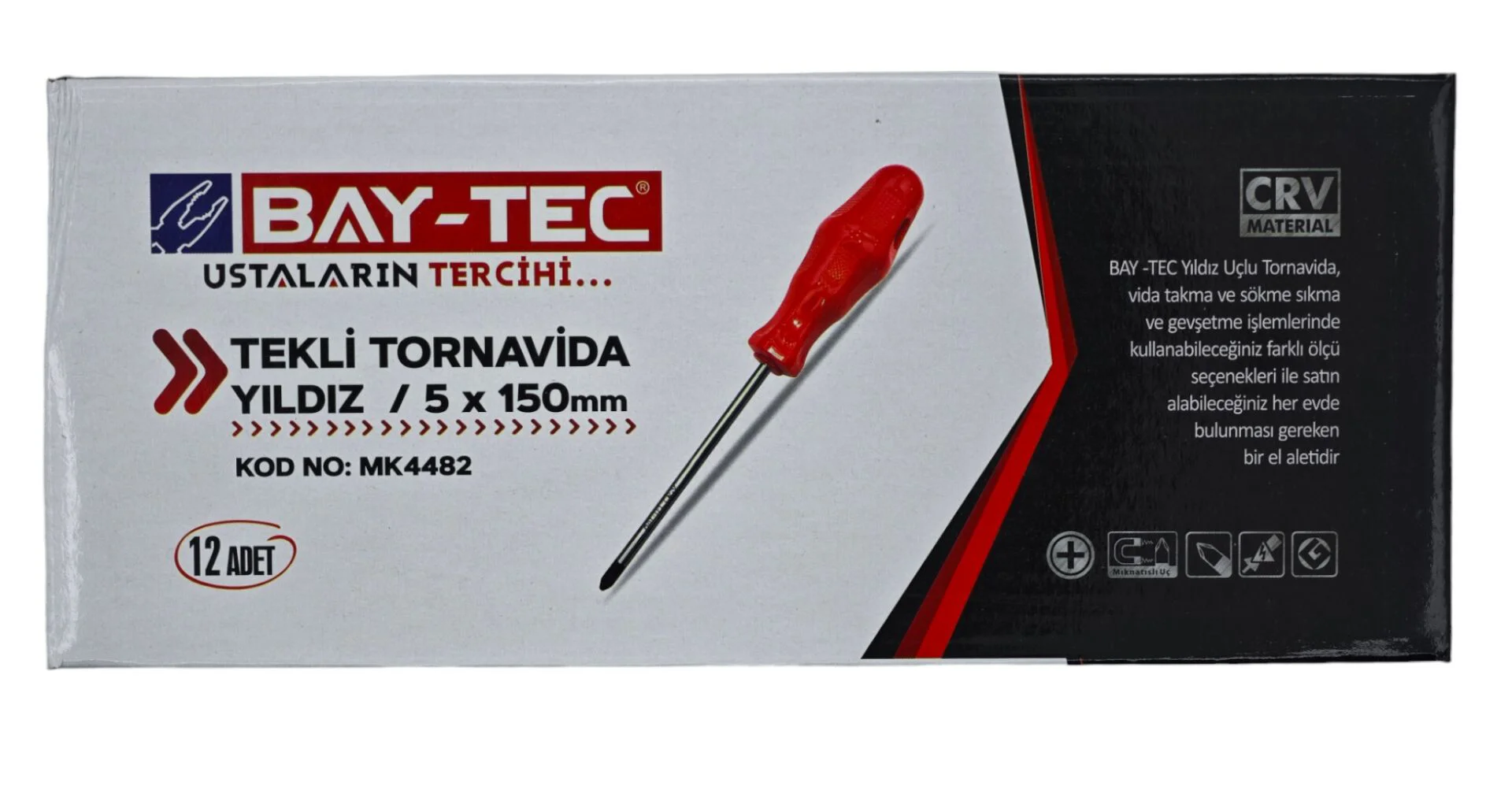 Mk4482   Bay-Tec Tekli Tornavida 5*150 (Yıldız) Fiyatı, Yorumları ve Özellikleri