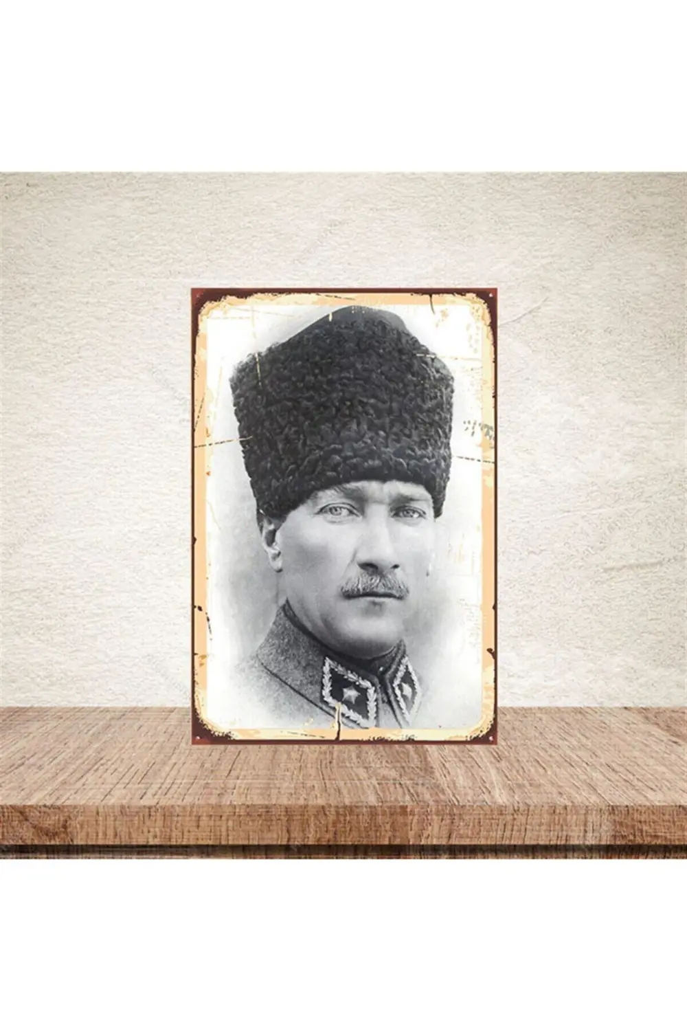 M.kemal Atatürk Retro Ahşap Poster