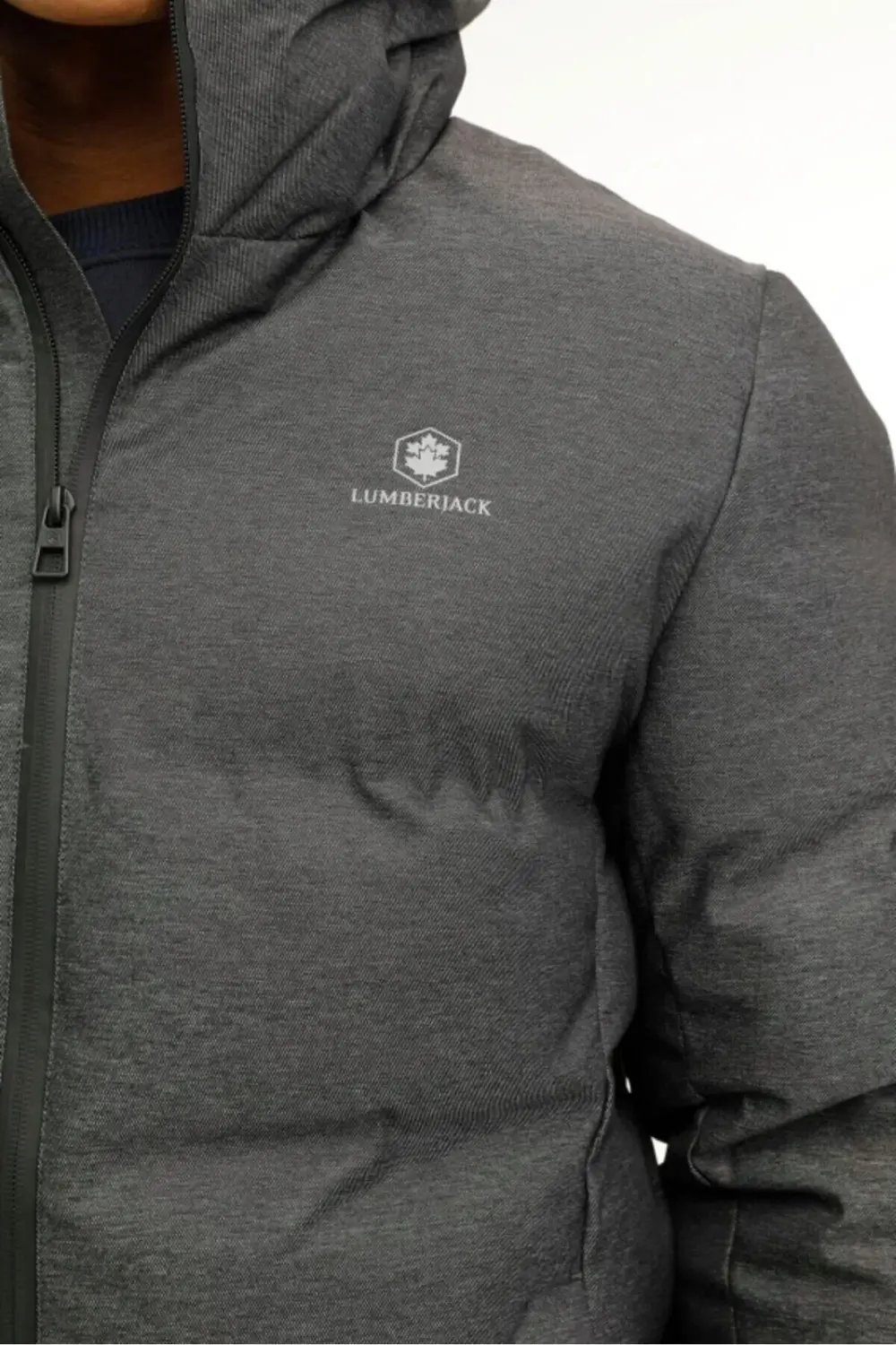 ML NOLANK COAT SN23 3PR Antrasit Melanj  Erkek Kısa Kaban 1018134