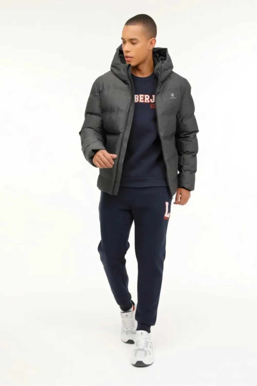 ML NOLANK COAT SN23 3PR Antrasit Melanj  Erkek Kısa Kaban 1018134