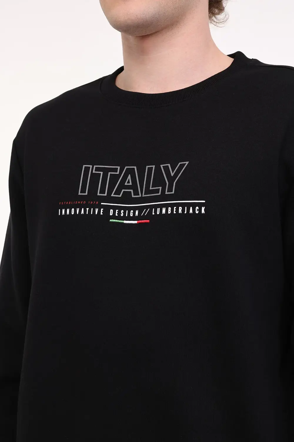 ML RENATO 16ITL413 5FX Siyah Erkek Sweatshirt