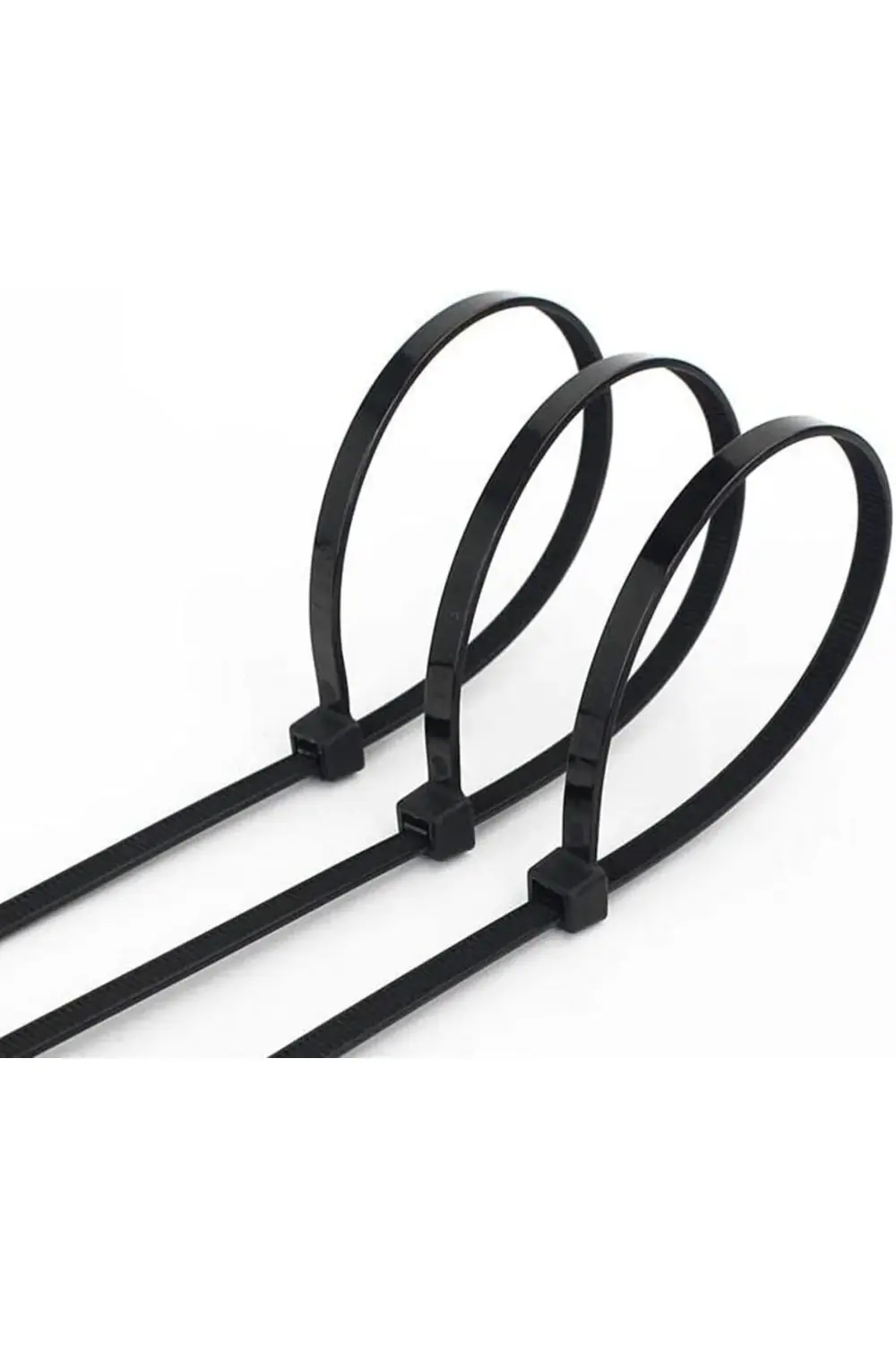 mm Siyah Kablo Bağı | 100 Adet 6.6 Plastik Kelepçe | 30 cm Kablo