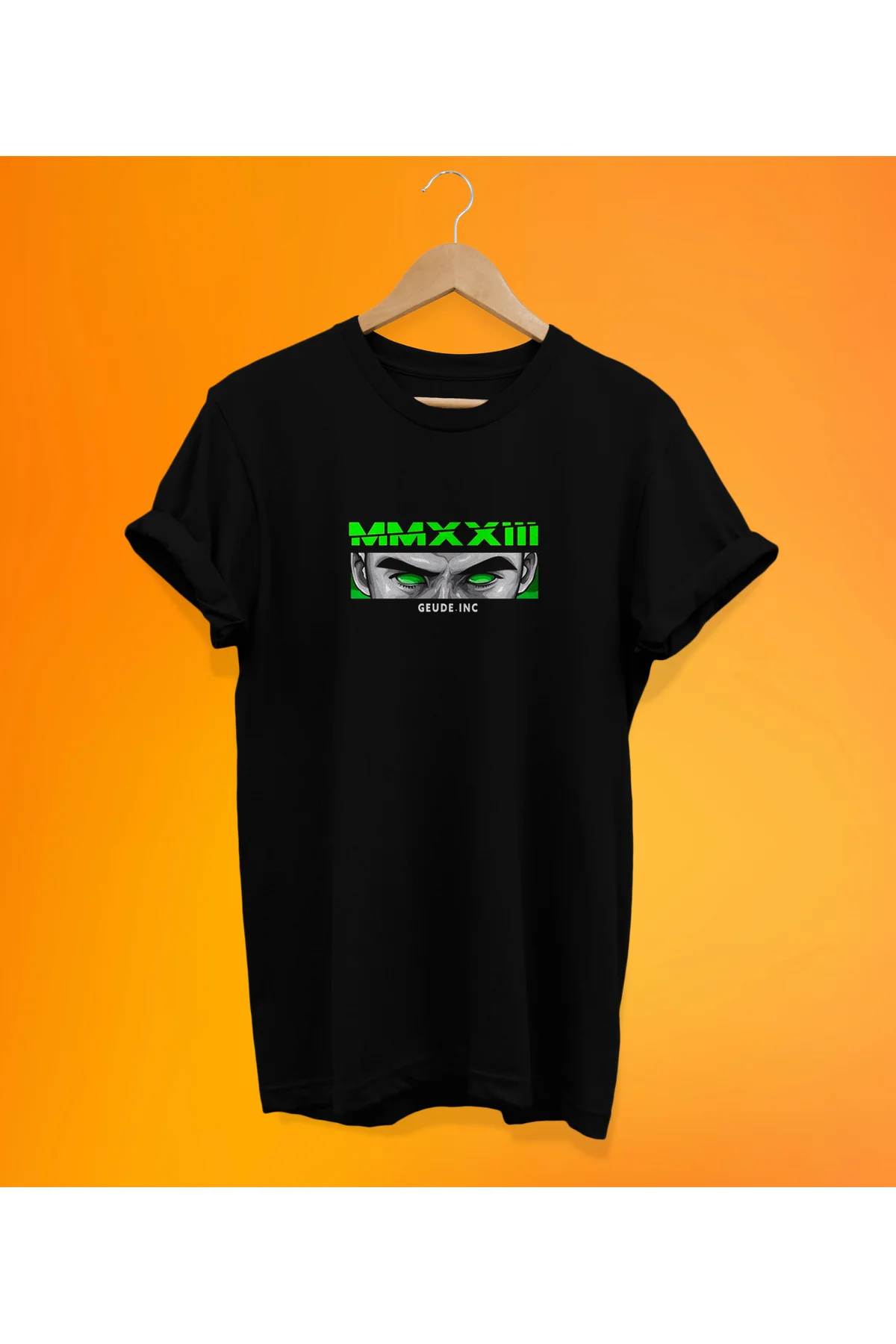 MMXXlll Baskılı Siyah, %100 Pamuk Basic (Normal Beden) T-Shirt