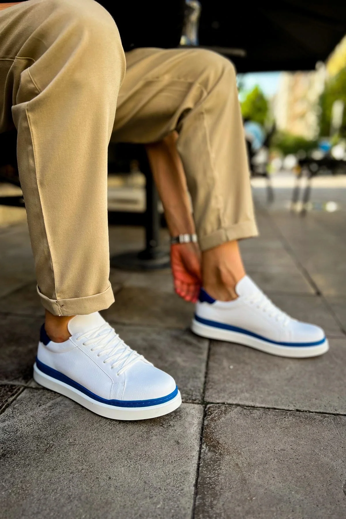 MN979 - Santoni GBT Spor Erkek Ayakkabı BEYAZ/MAVI Fiyatı, Yorumları ve Özellikleri