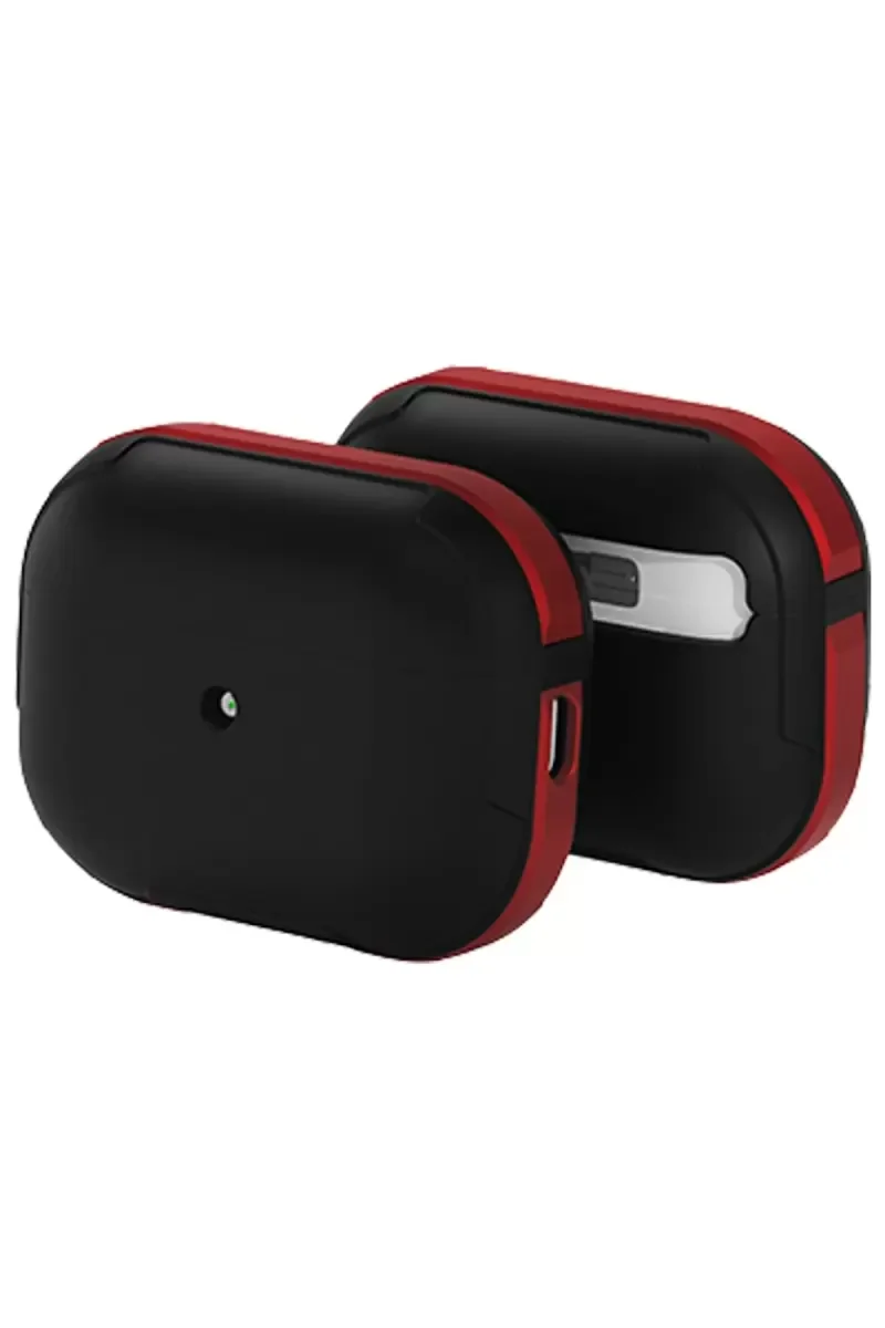 MO-A8 Armor Kılıf AirPods Pro 2 ile Uyumlu - Kırmızı Sportif Şarj Kutusu Kılıfı