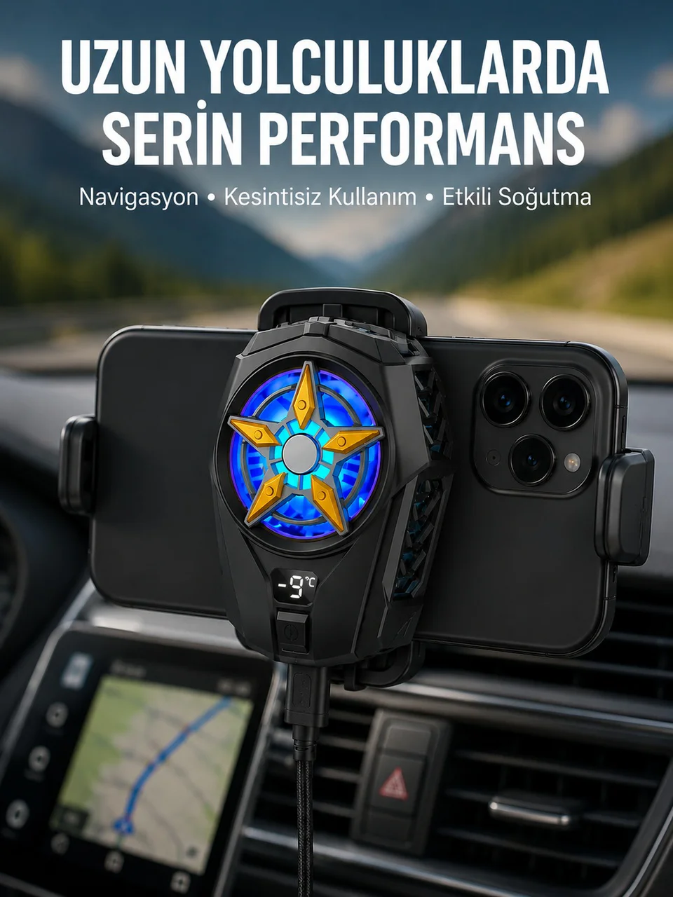 Mobil Cihaz Soğutma Radyatörü Metal+abs, Type-c Kablolu Yeni Nesil - Lisinya