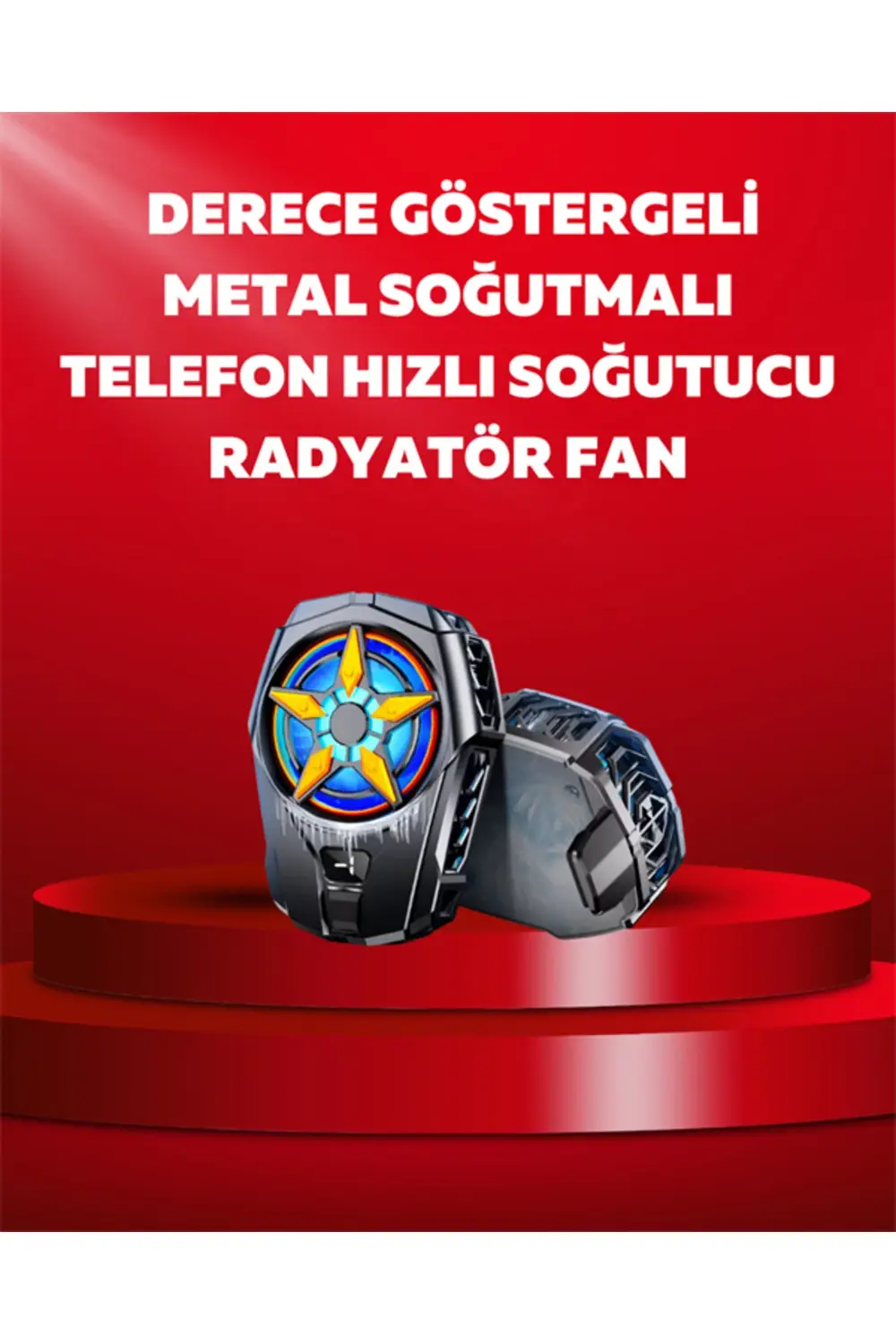 Mobil Cihaz Soğutma Radyatörü – Metal+ABS, Type-C Kablolu