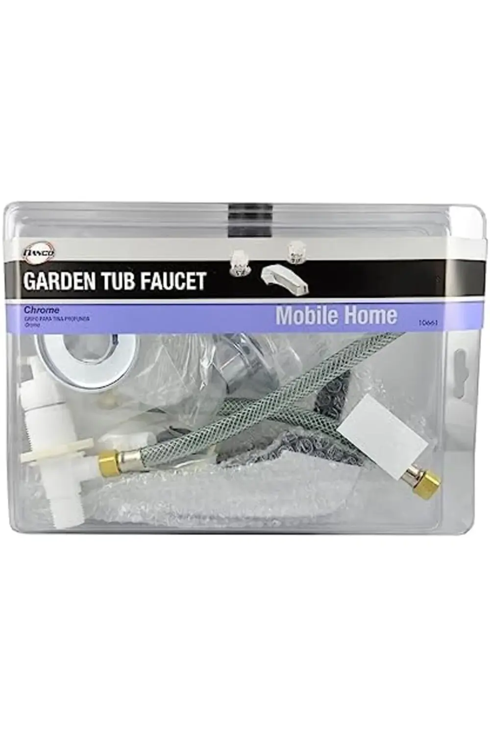 Mobil Ev ve RV 2 Saplı Bahçe Küvet Bataryası, Krom, 1 Paket (1066