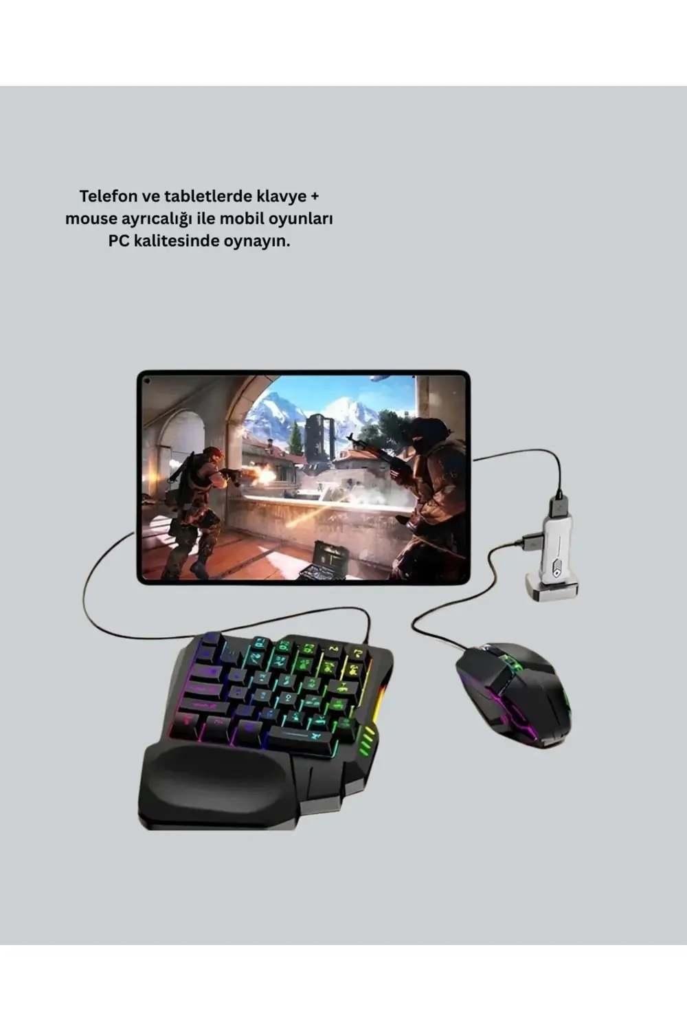 Mobil Oyuncu Aksesuar Seti | Kablosuz Düşük Gecikmeli Klavye & Mo