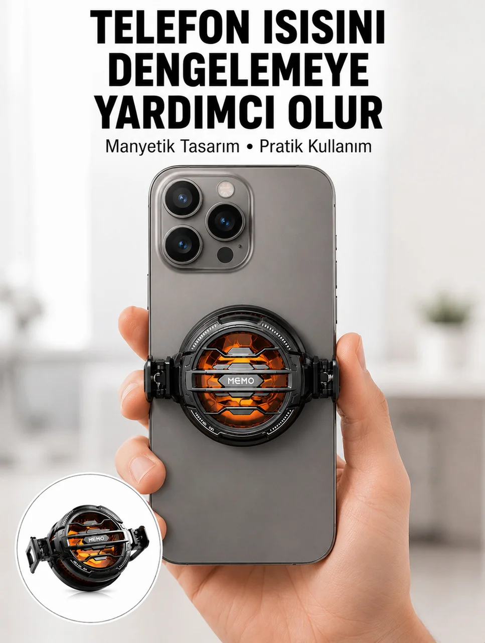 Mobil Oyunlar İçin Serinletici Telefon Fanı Sessiz Çalışma Geniş Kıskaçlı Tasarım Yeni Nesil - Lisinya