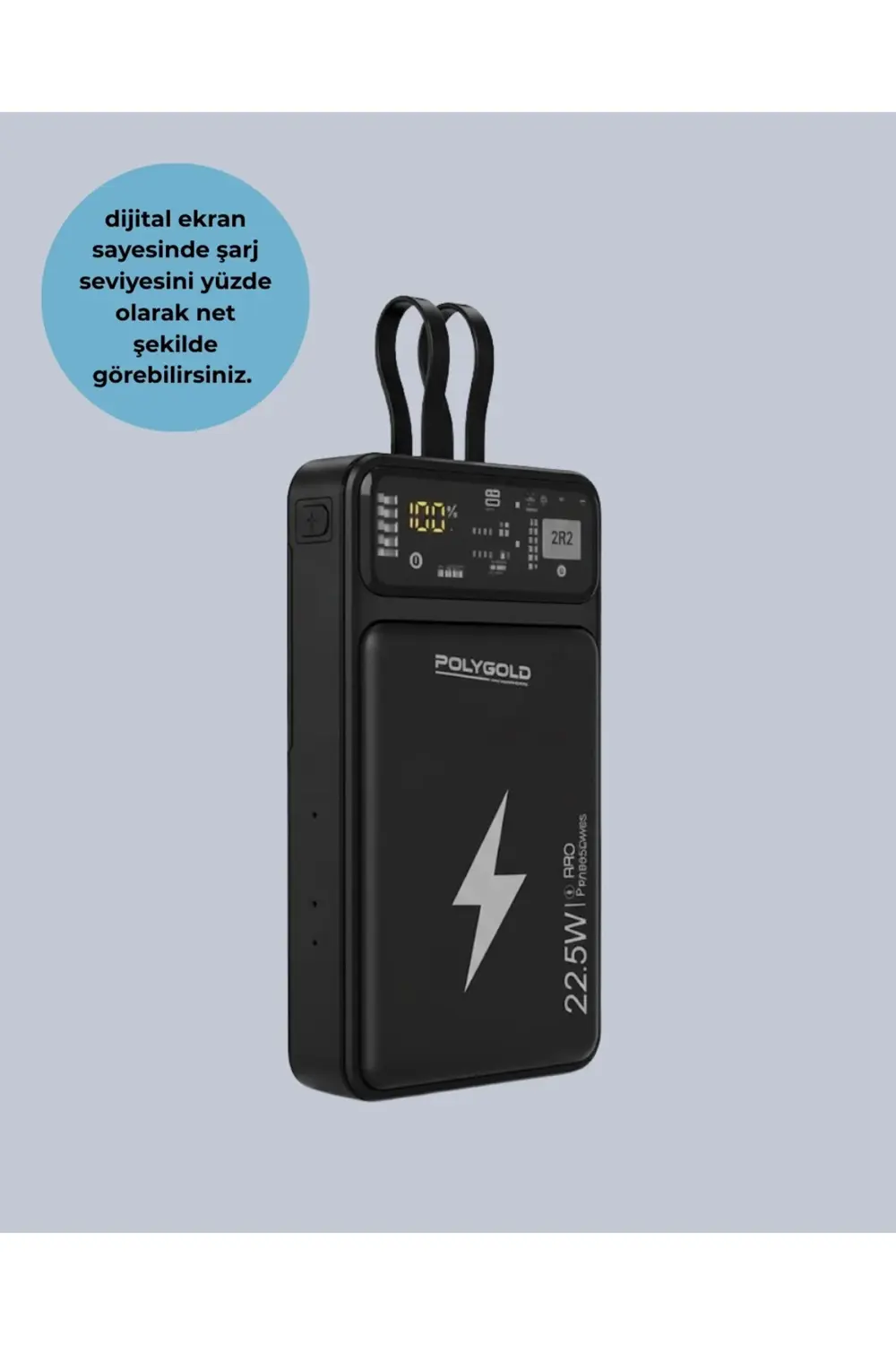 Mobil Powerbank 22.5W PD Destekli Hızlı Şarj