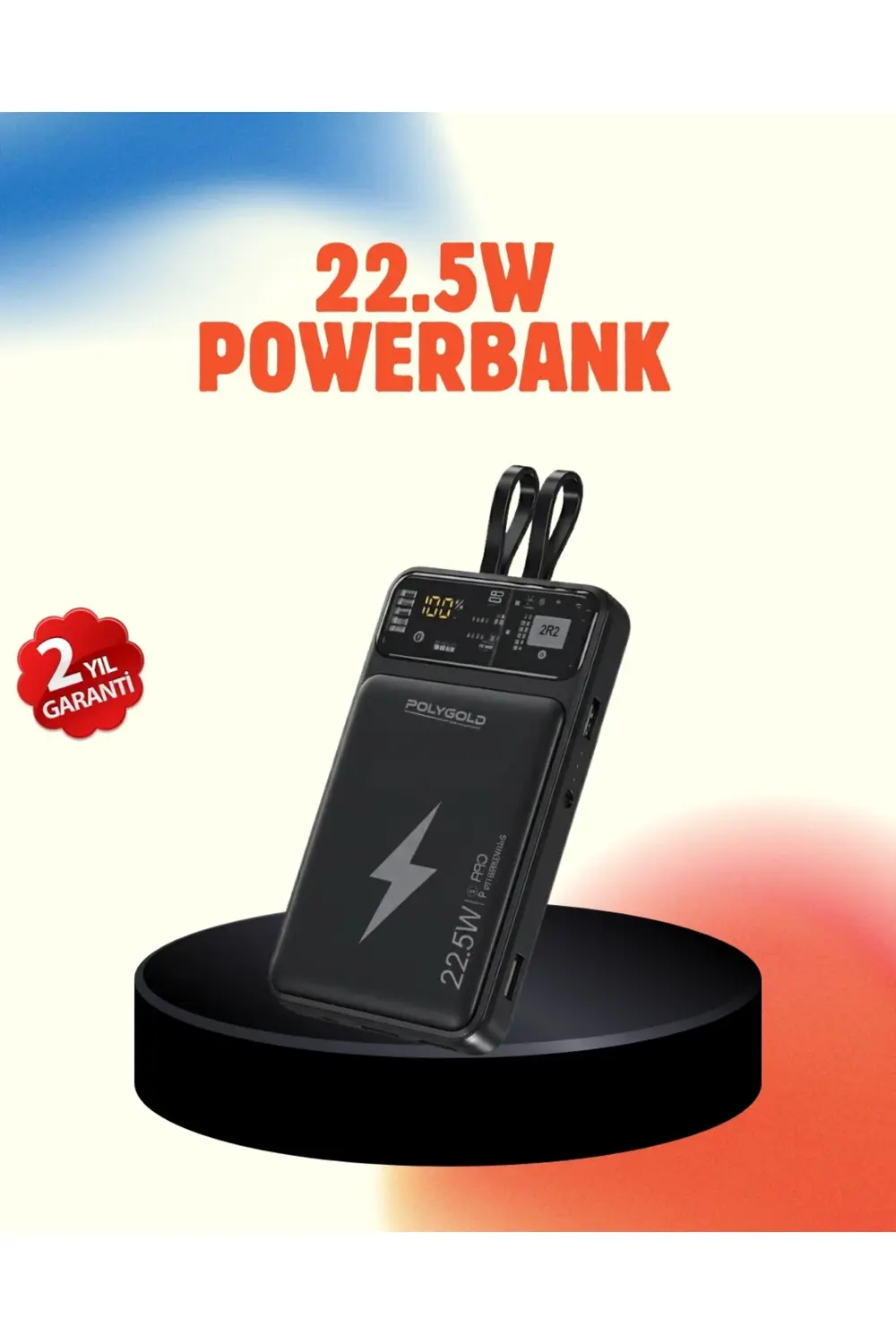 Mobil Powerbank 22.5W PD Destekli Hızlı Şarj