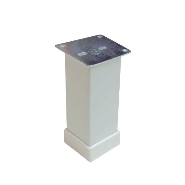 Mobilya Ayağı Kare Beyaz 12cm - 4 Adet