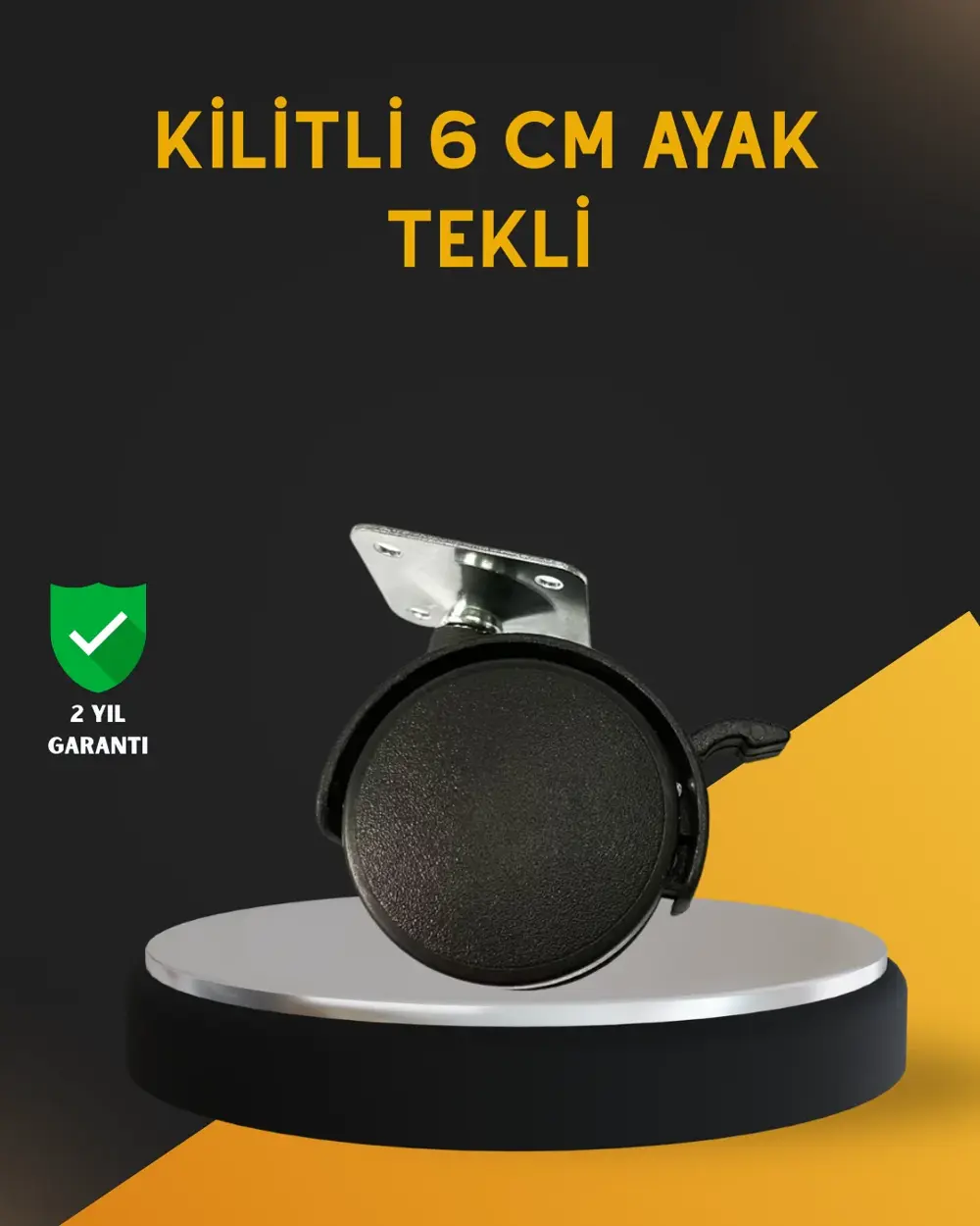 Mobilya İçin Kilitli 6 cm Ayak Tekli Satış