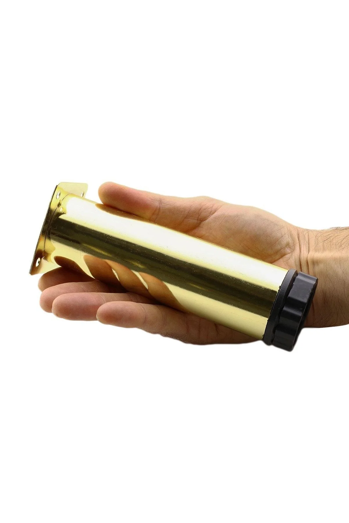 Mobilya Kanepe Sehpa Tv Ünitesi Koltuk Ayağı Ayarlanabilir 12 Cm Gold Altın Metal Baza Ayak 1 ADET FİYATIDIR