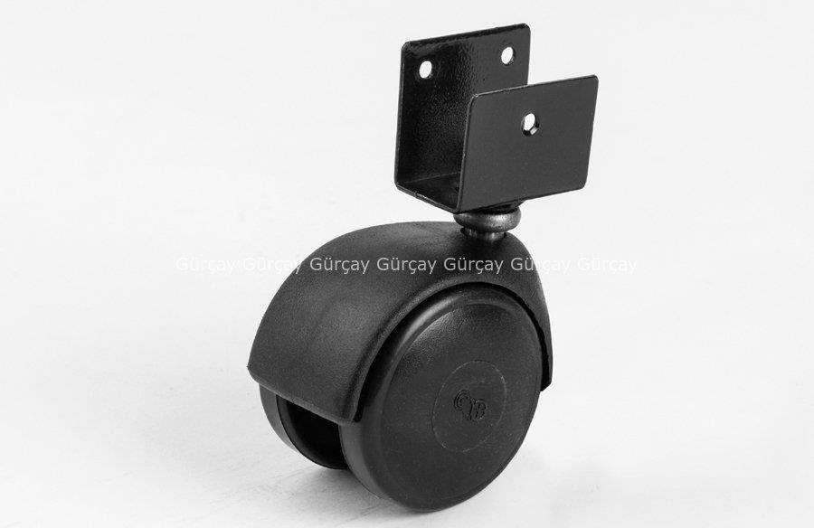 Gürçay Hirdavat Mobilya Tekeri Döner Plastik H64mm Geçme 18Mm