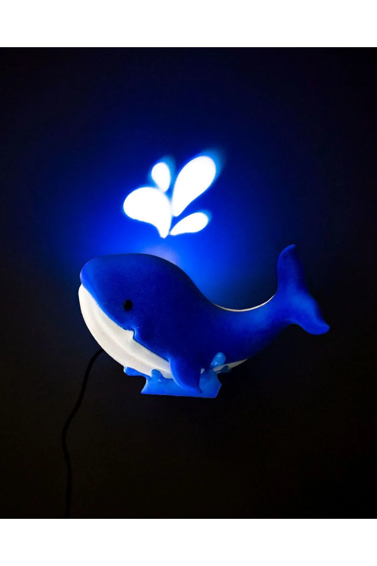 Moby Dick Gece Lambası Çocuk Odası Balina Duvar Lambası Büyük Boy 20CM