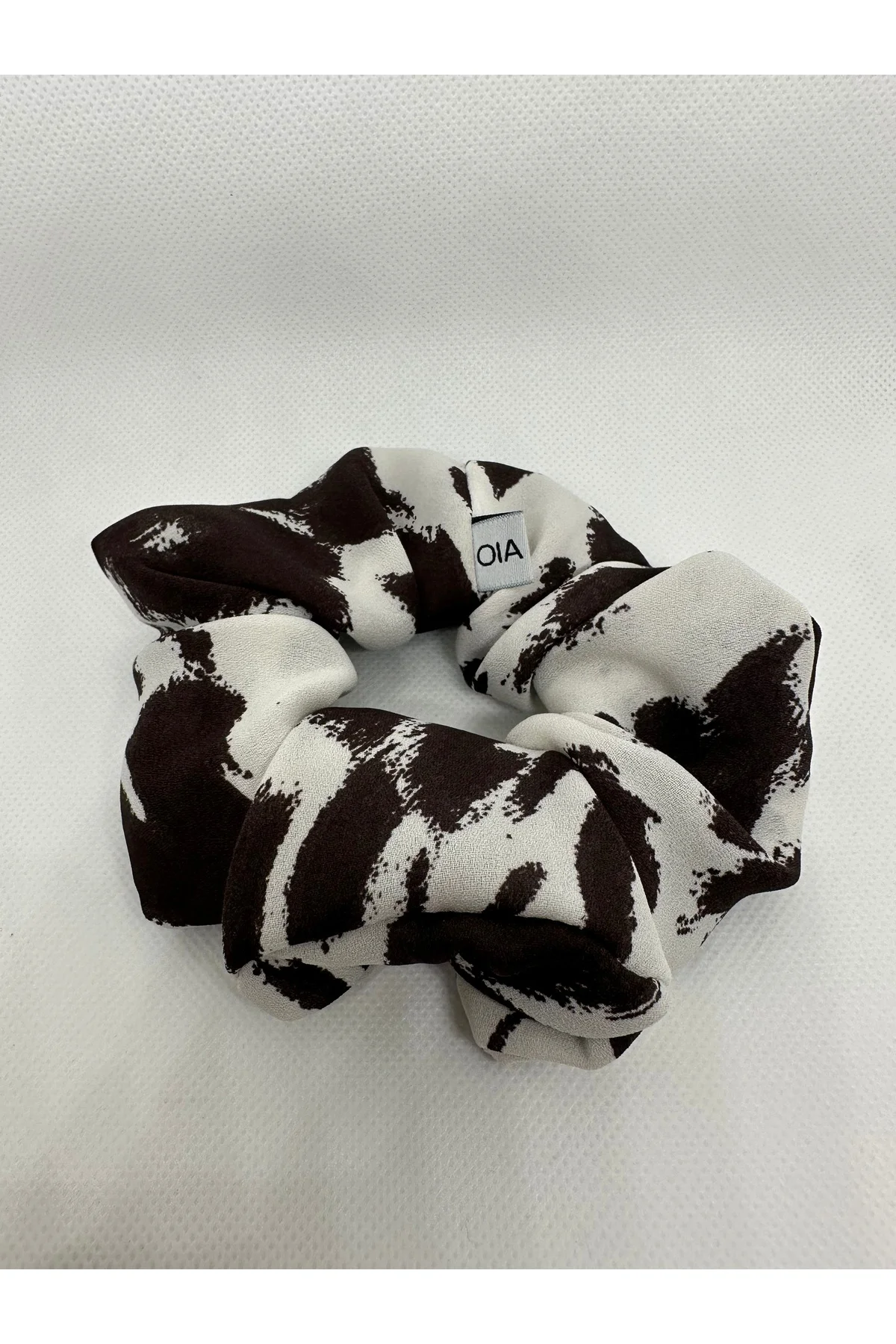 Mocha Kahverengi- Krem Scrunchie Lastik Toka