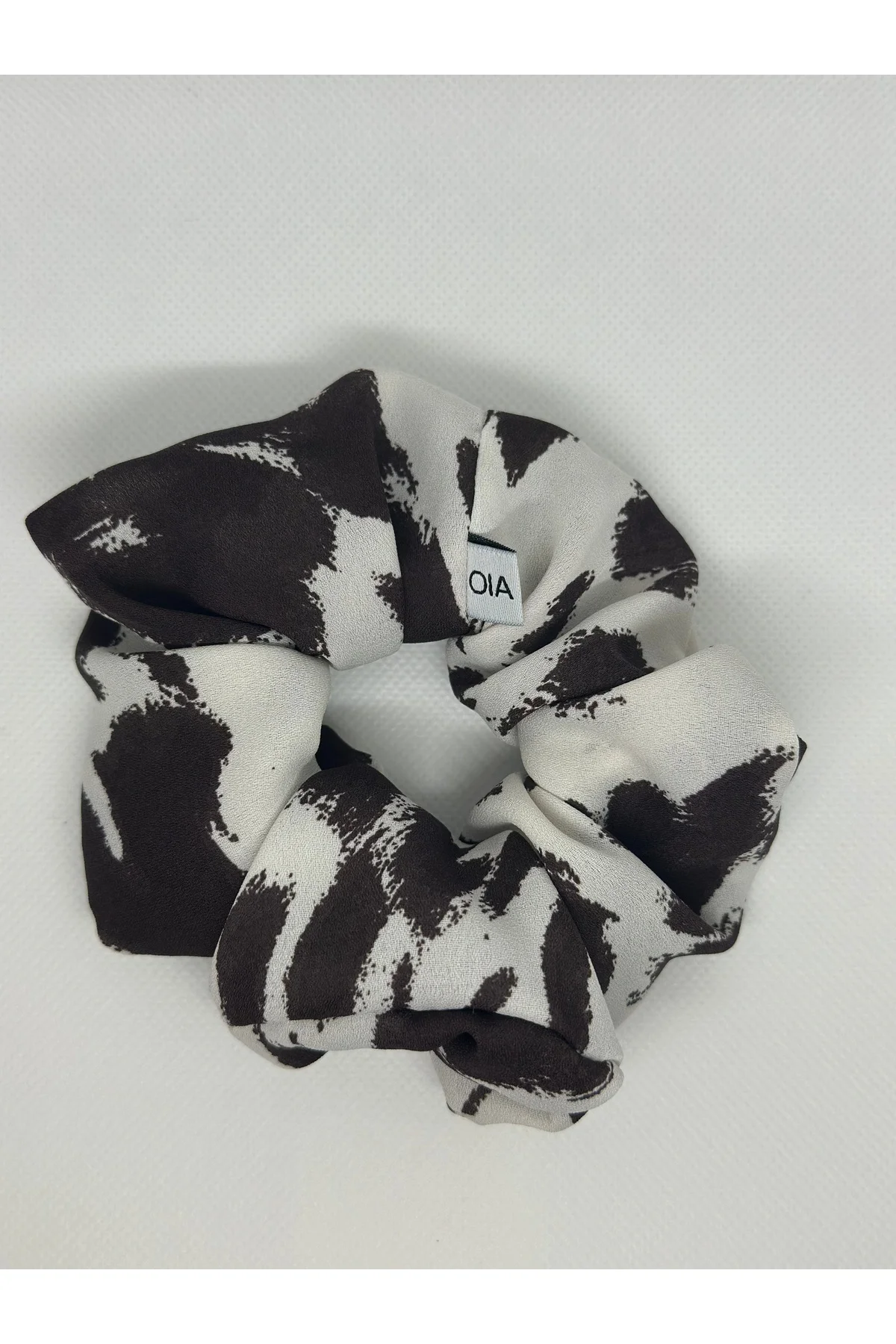 Mocha Kahverengi- Krem Scrunchie Lastik Toka