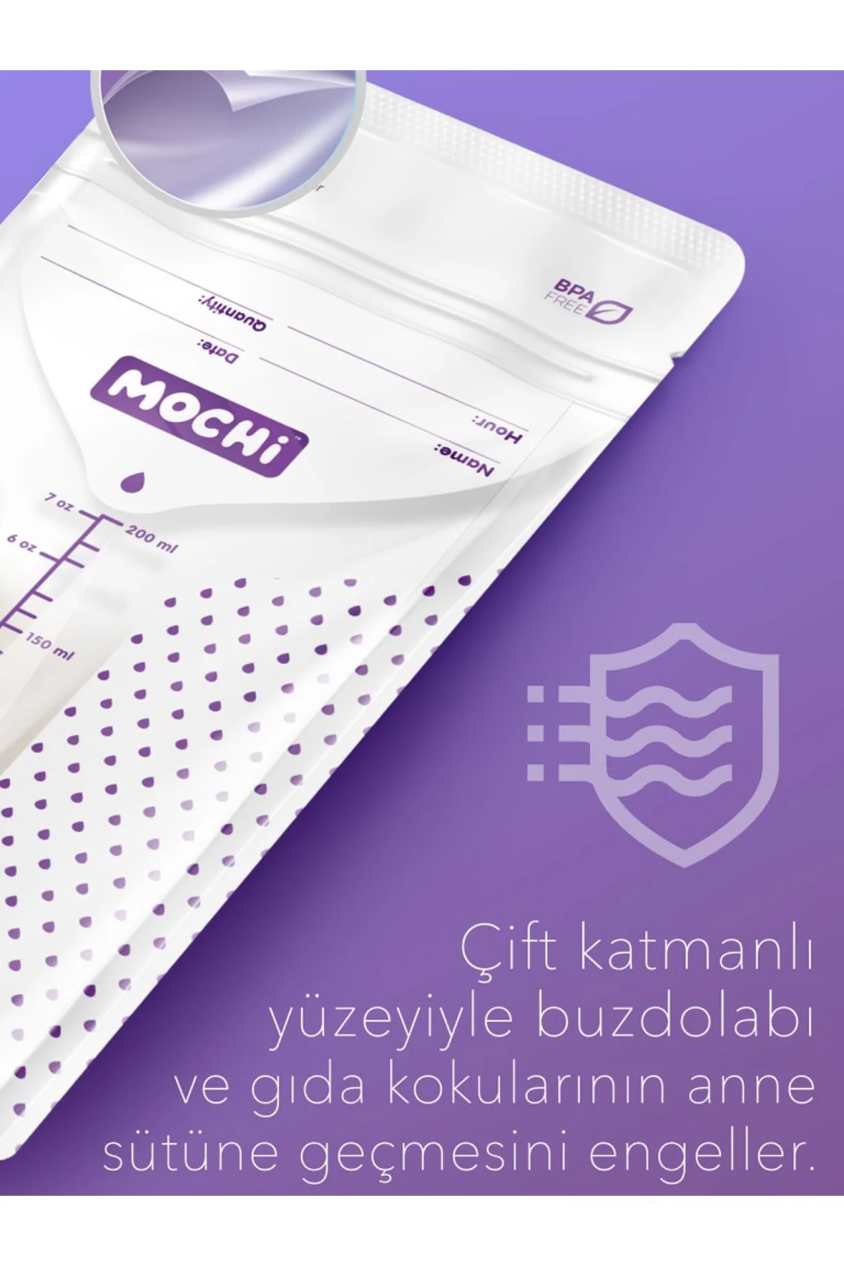 Mochi Anne Sütü Saklama Poşeti 120 Adet