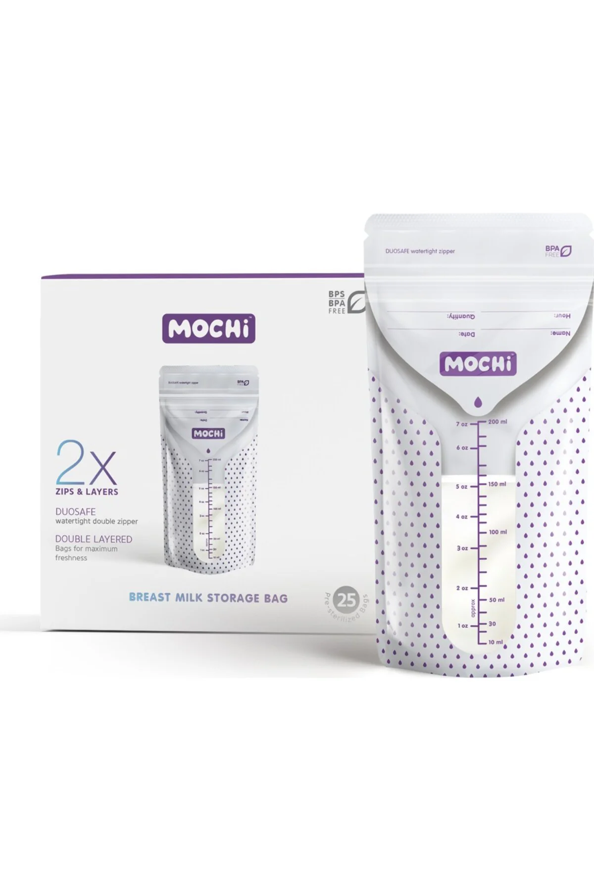 Mochi Anne Sütü Saklama Poşeti 50 Adet 200ml