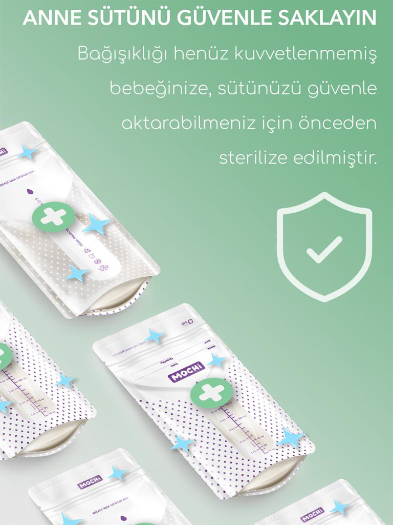 Mochi Anne Sütü Saklama Poşeti 120 Adet