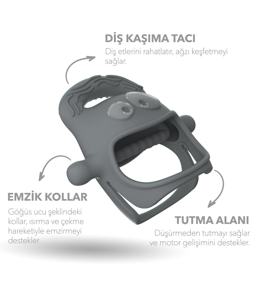 Mochi Diş Kaşıyıcı Gri Mochi Diş Kaşıyıcı Gri