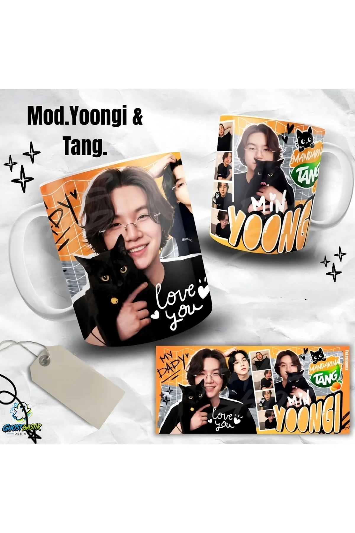 Mod. Yoongi ve Tang Kupa Bardak | Tek Adet K0326