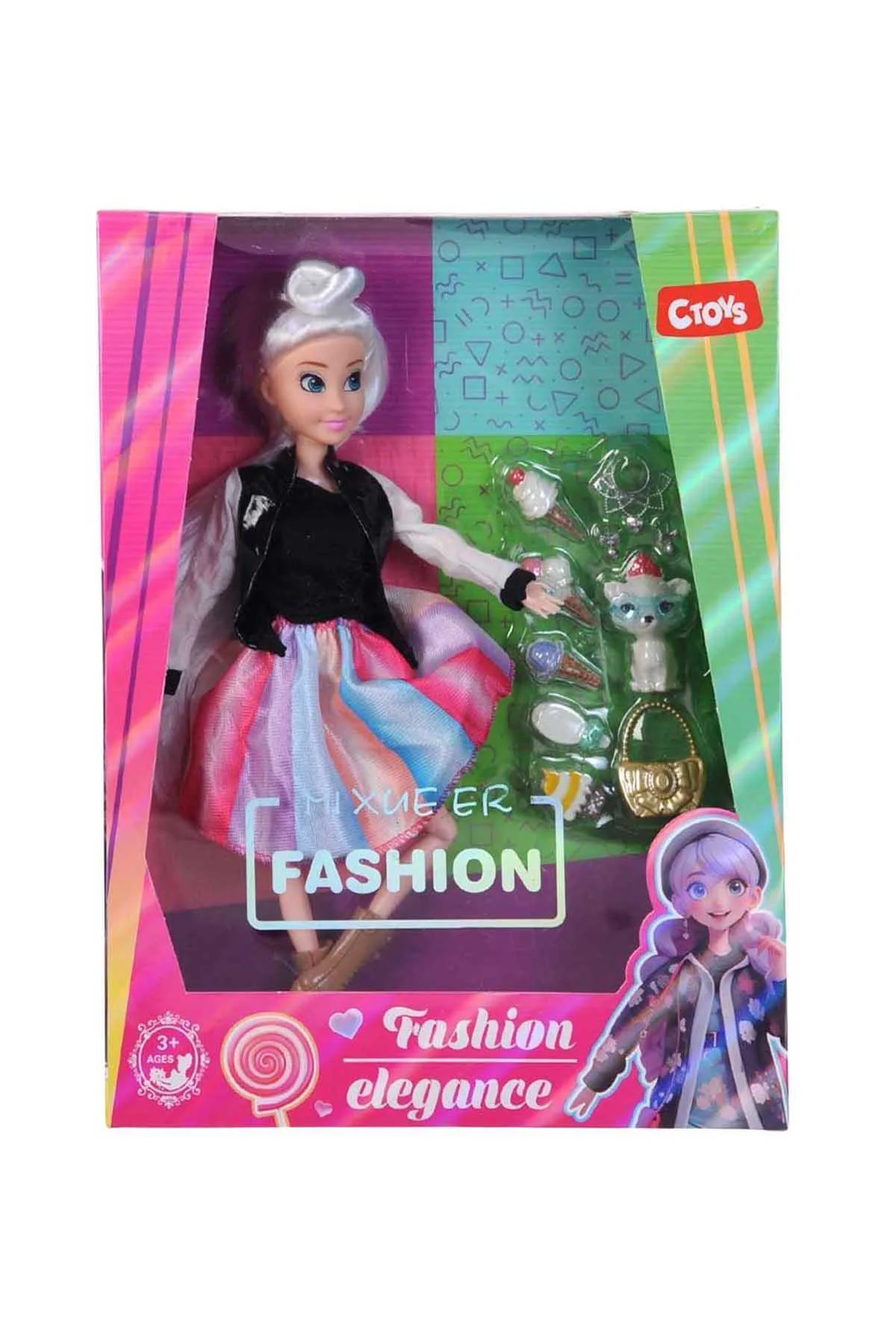 Moda Aksesuarlı Oyuncak Bebekler 30 Cm
