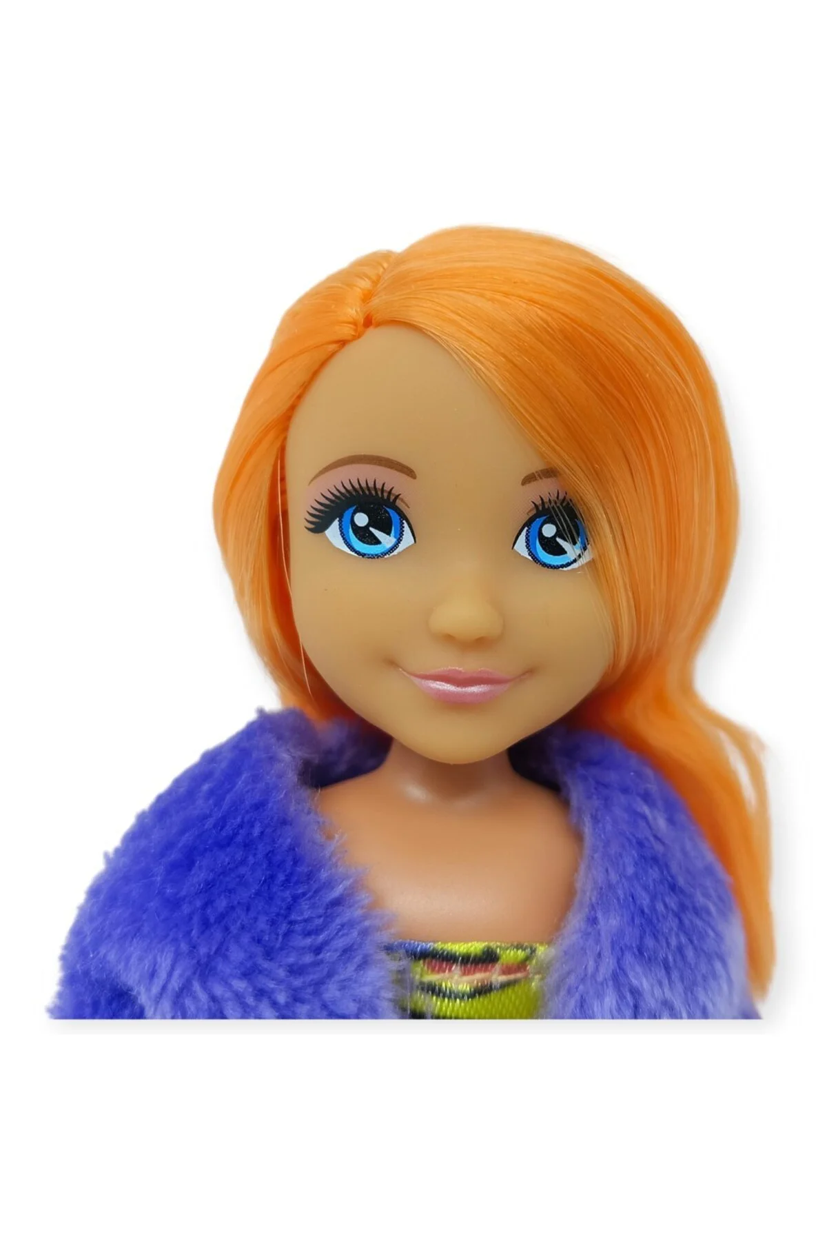 Moda İkonu Bebek Figür 13 cm - Turuncu Saçlı Neon Şıklık (Lisinya