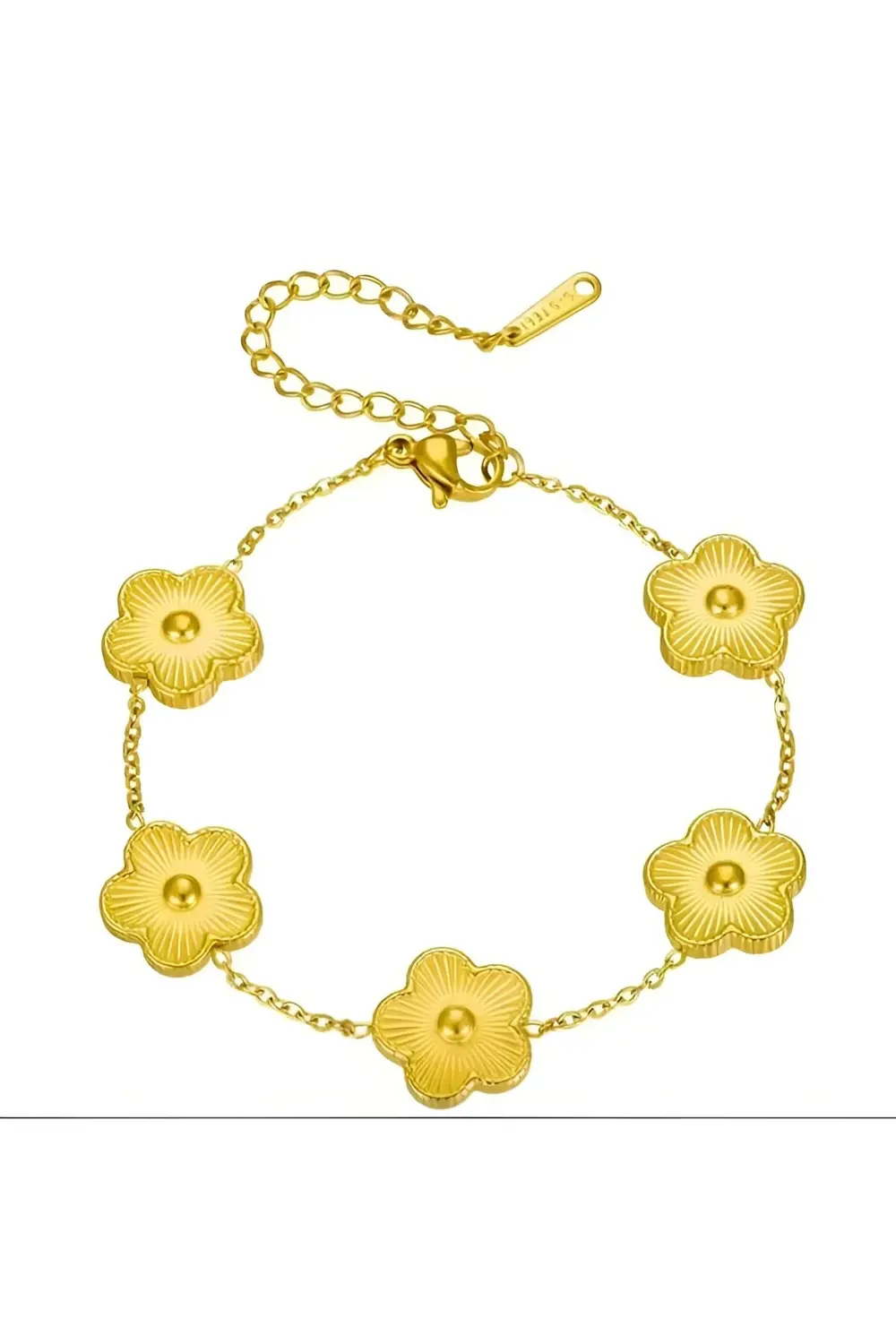 Moda Minimalist 316 L Paslanmaz Çelik Titanyum Beş Yapraklı Çiçek