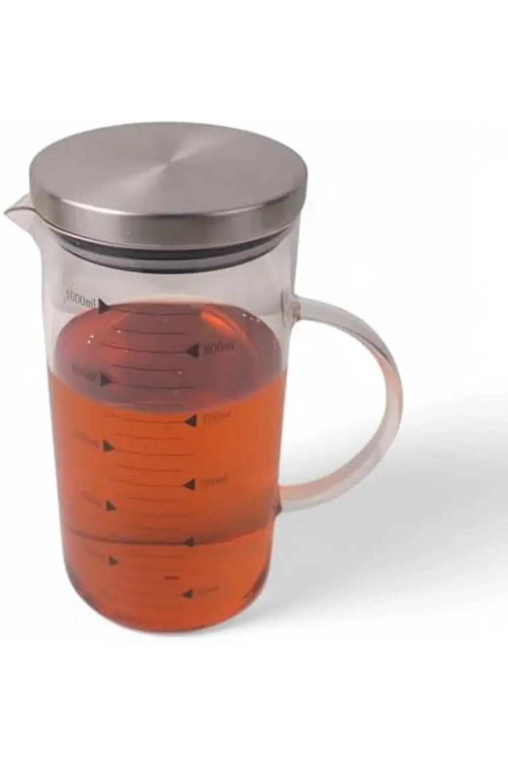 modaburst 1100ml Metal Kapaklı Cam Yağlık ve Ölçü Kabı – Dayanıkl