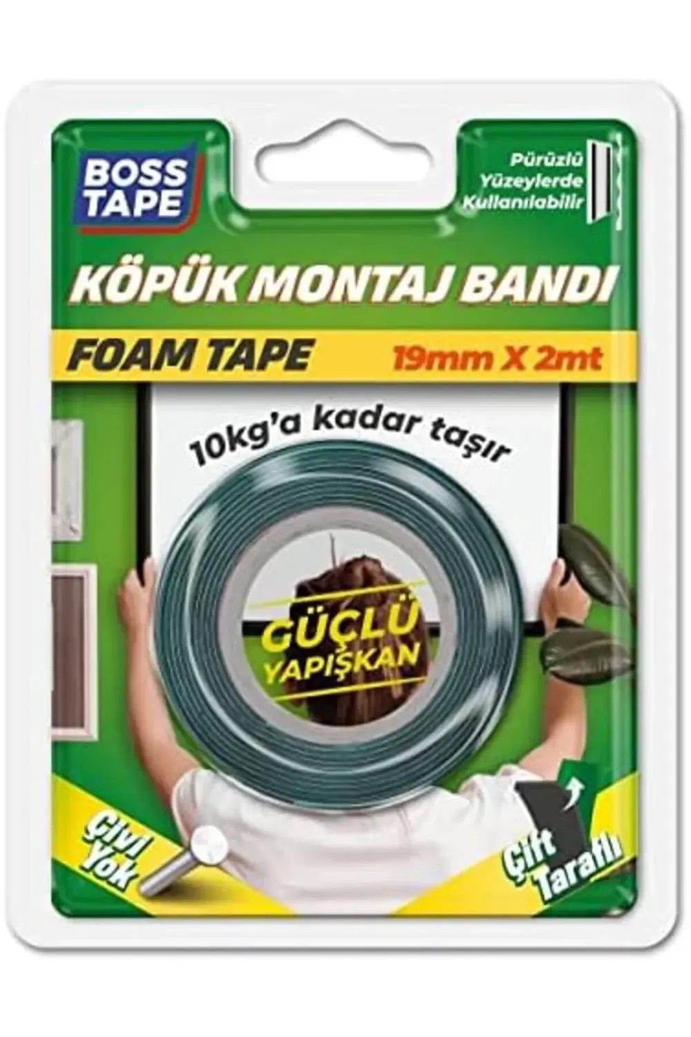modaburst Tape 10 KG Köpük Montaj Aksesuar Yapıştırma Bandı 19mmx