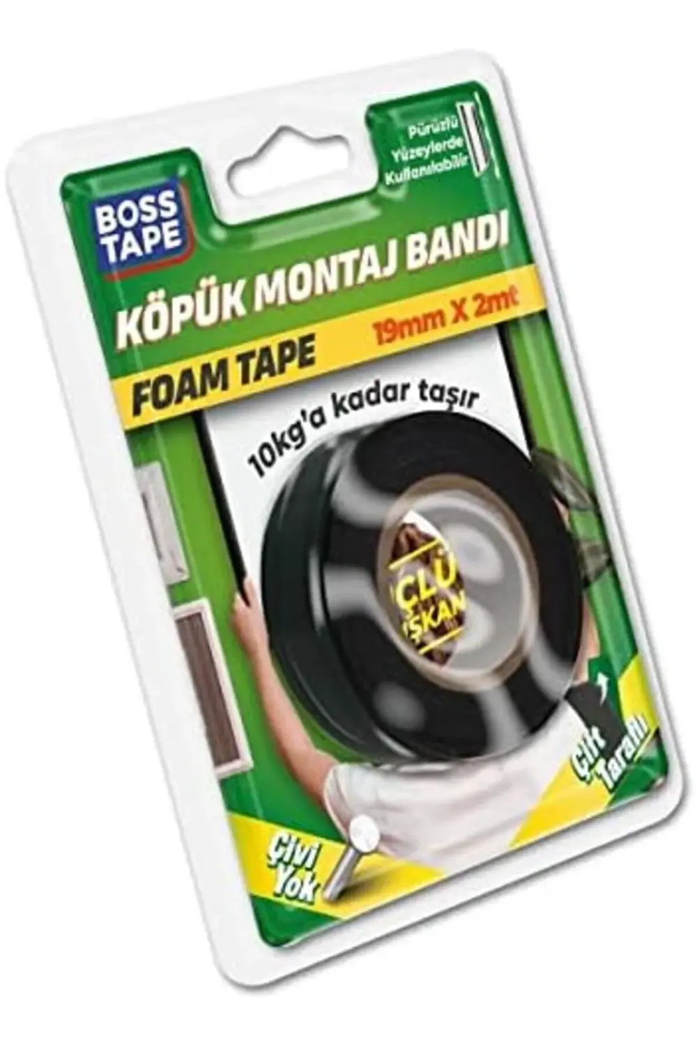 modaburst Tape 10 KG Köpük Montaj Aksesuar Yapıştırma Bandı 19mmx