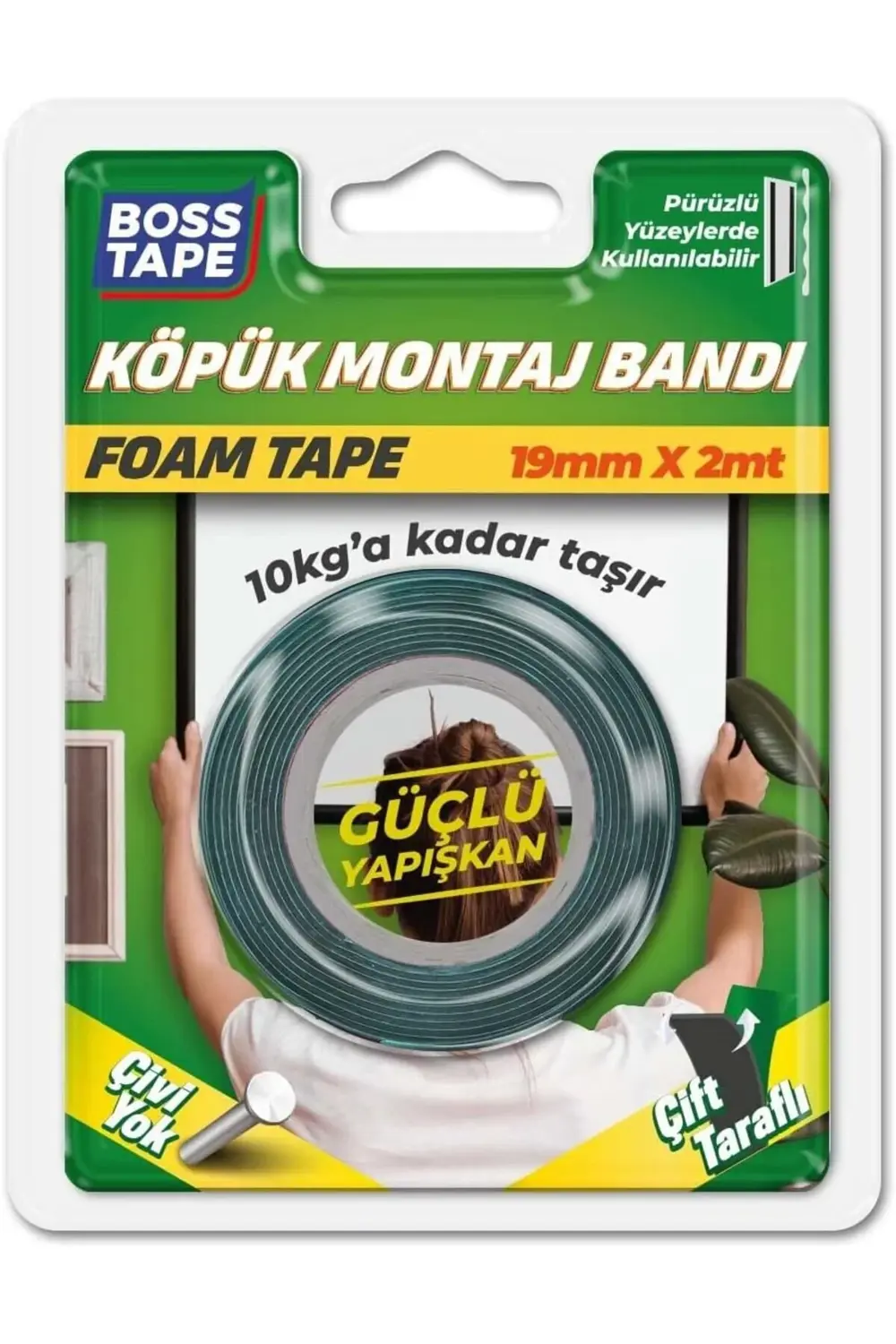 modaburst Tape 10 KG Köpük Montaj Aksesuar Yapıştırma Bandı 19mmx