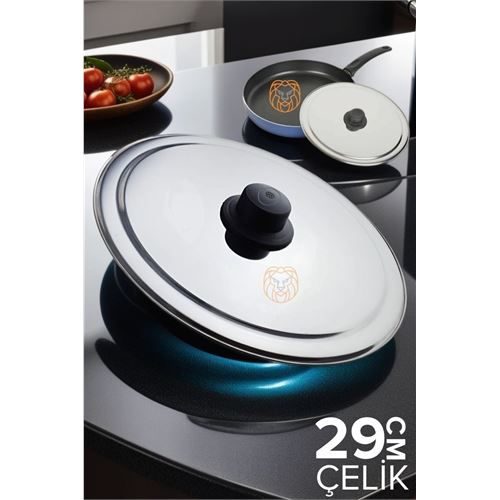ModaCar 29 cm Kızartma Tavası Kapağı Çelik Żelazny Design ModaCar 29 cm Kızartma Tavası Kapağı Çelik Żelazny Design