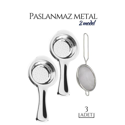 ModaCar 3 lü Set Metal Çay Süzgeci Cabrera Design ModaCar 3 lü Set Metal Çay Süzgeci Cabrera Design